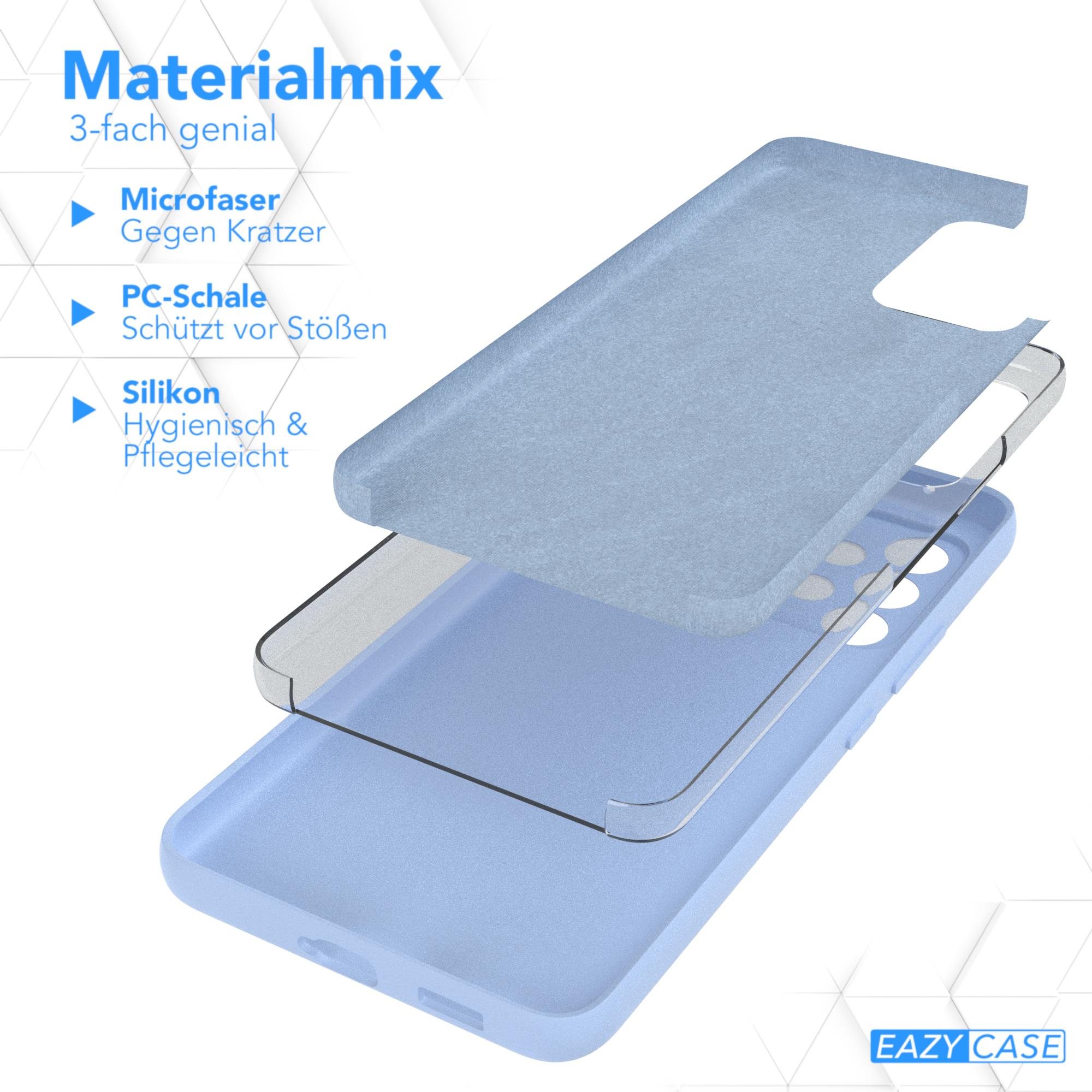 Handyhülle Schichten: Mikrofaser, PC-Schale, Silikon, blau, zum Schutz.
