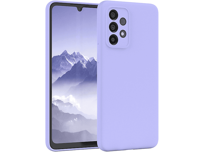 A33 Premium Backcover, EAZY Handycase, 5G, Galaxy Lila CASE Lavendel / Samsung, Silikon Violett