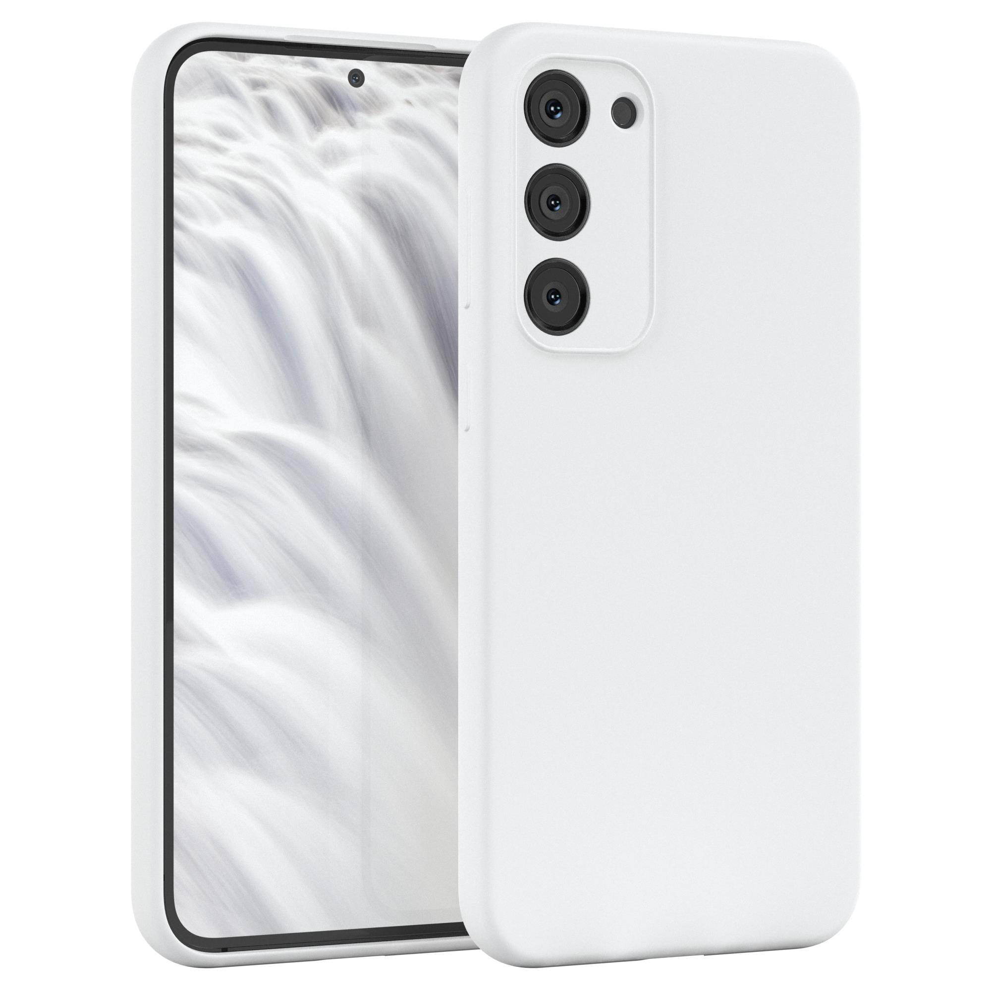 EAZY Premium Silikon Weiß S23 Handycase, CASE Plus, Backcover, Galaxy Samsung,