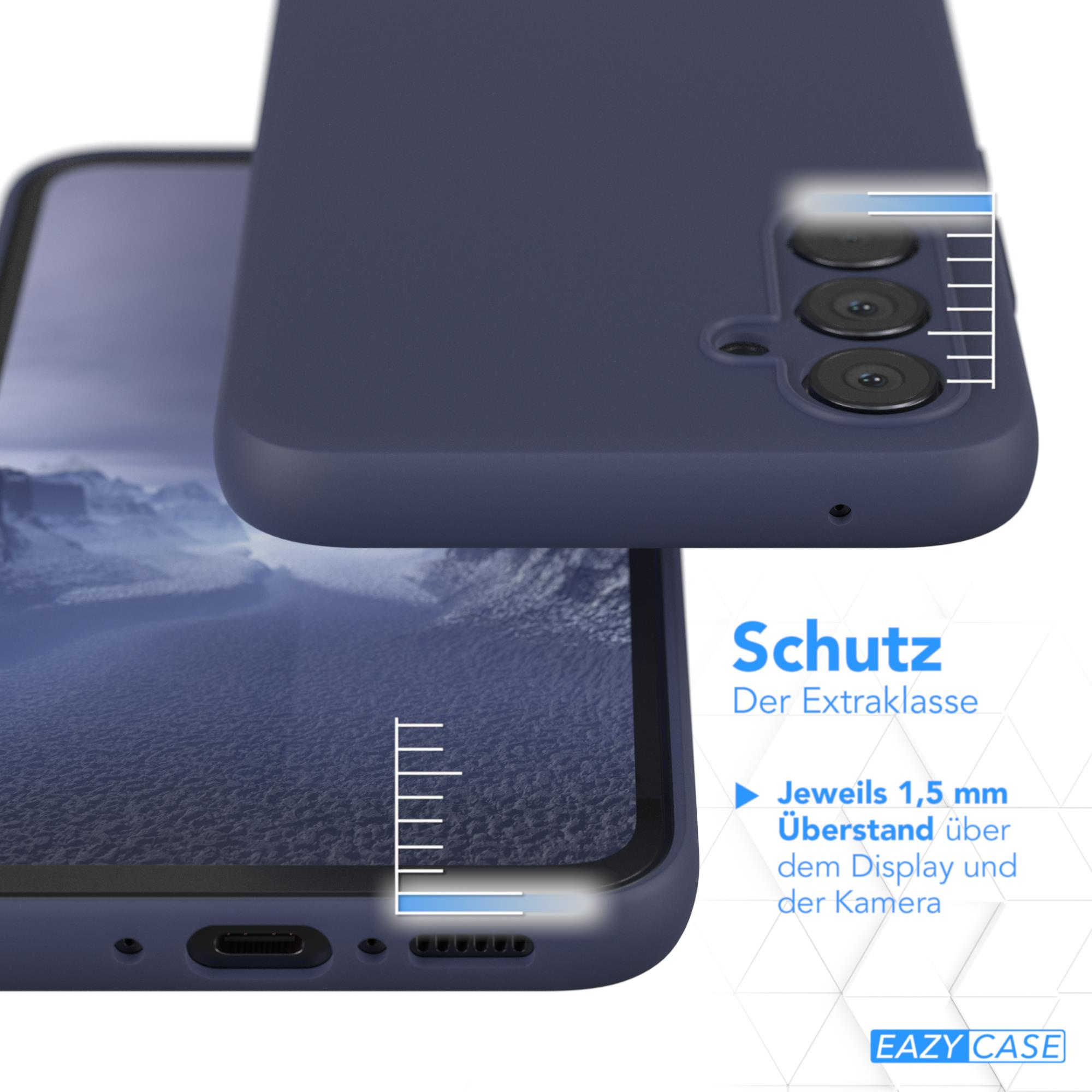 EAZY CASE Premium Silikon Handycase, A54, Nachtblau Samsung, Blau Backcover, Galaxy 