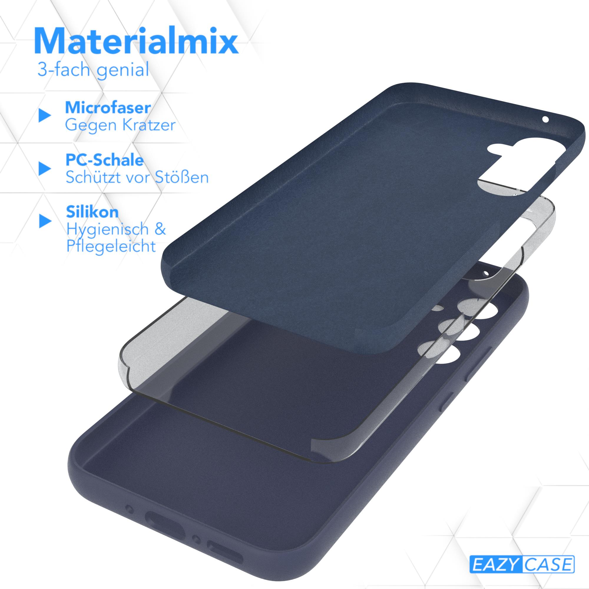 A54, Handycase, Premium Silikon CASE Samsung, Galaxy EAZY Backcover, Blau / Nachtblau