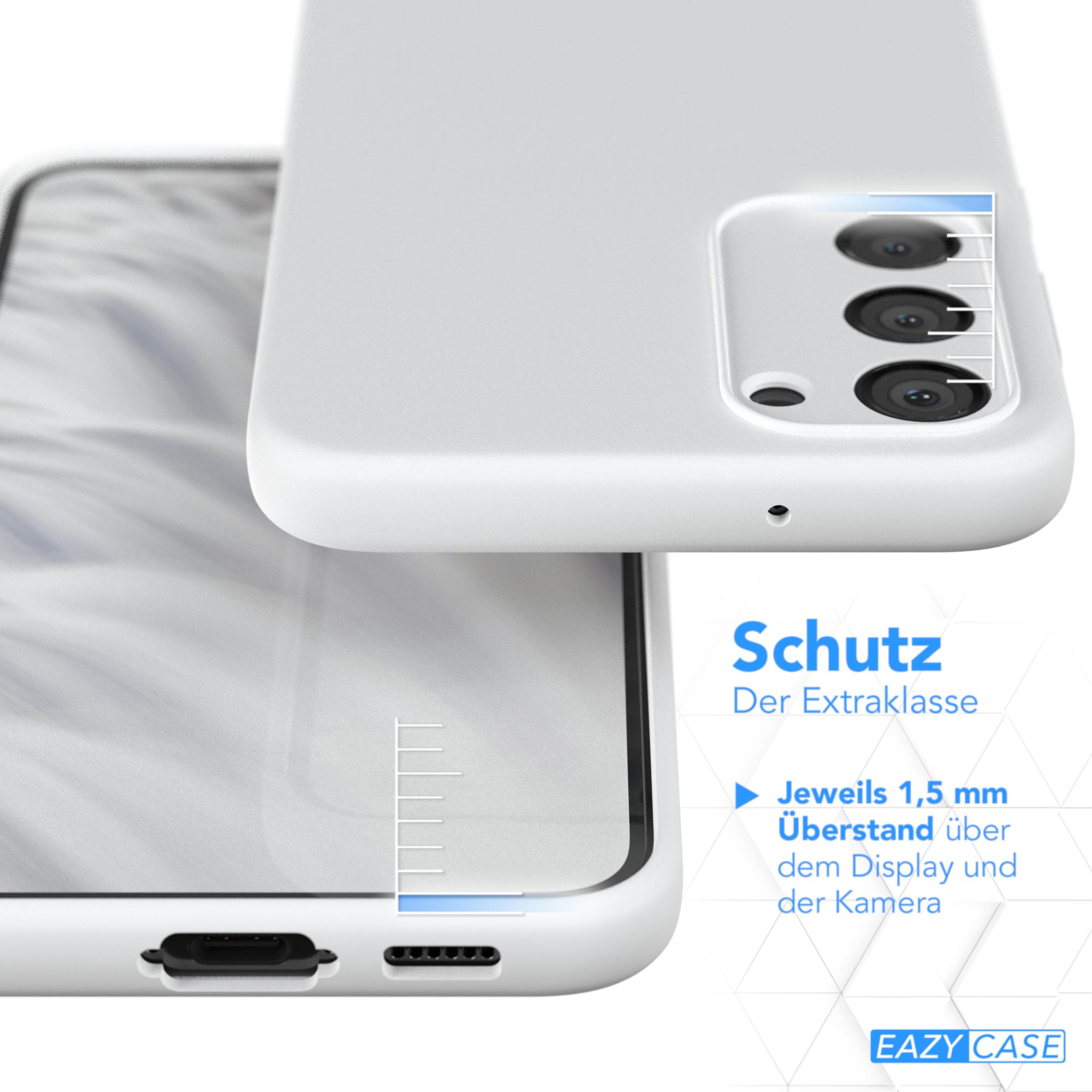 EAZY Premium Silikon Weiß S23 Handycase, CASE Plus, Backcover, Galaxy Samsung,