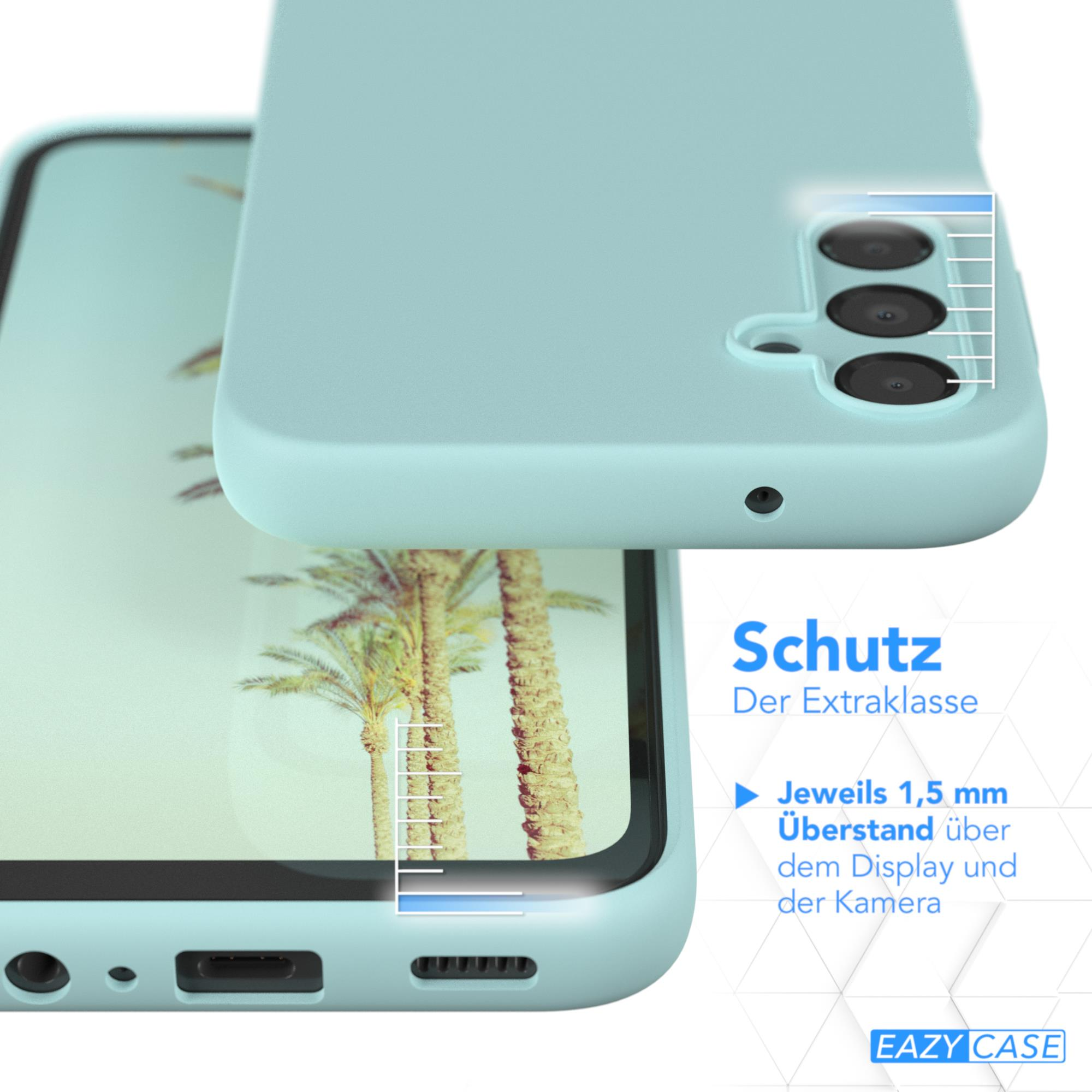 EAZY CASE Premium Silikon Handycase, Grün Mint 5G, Samsung, Galaxy Backcover, A14