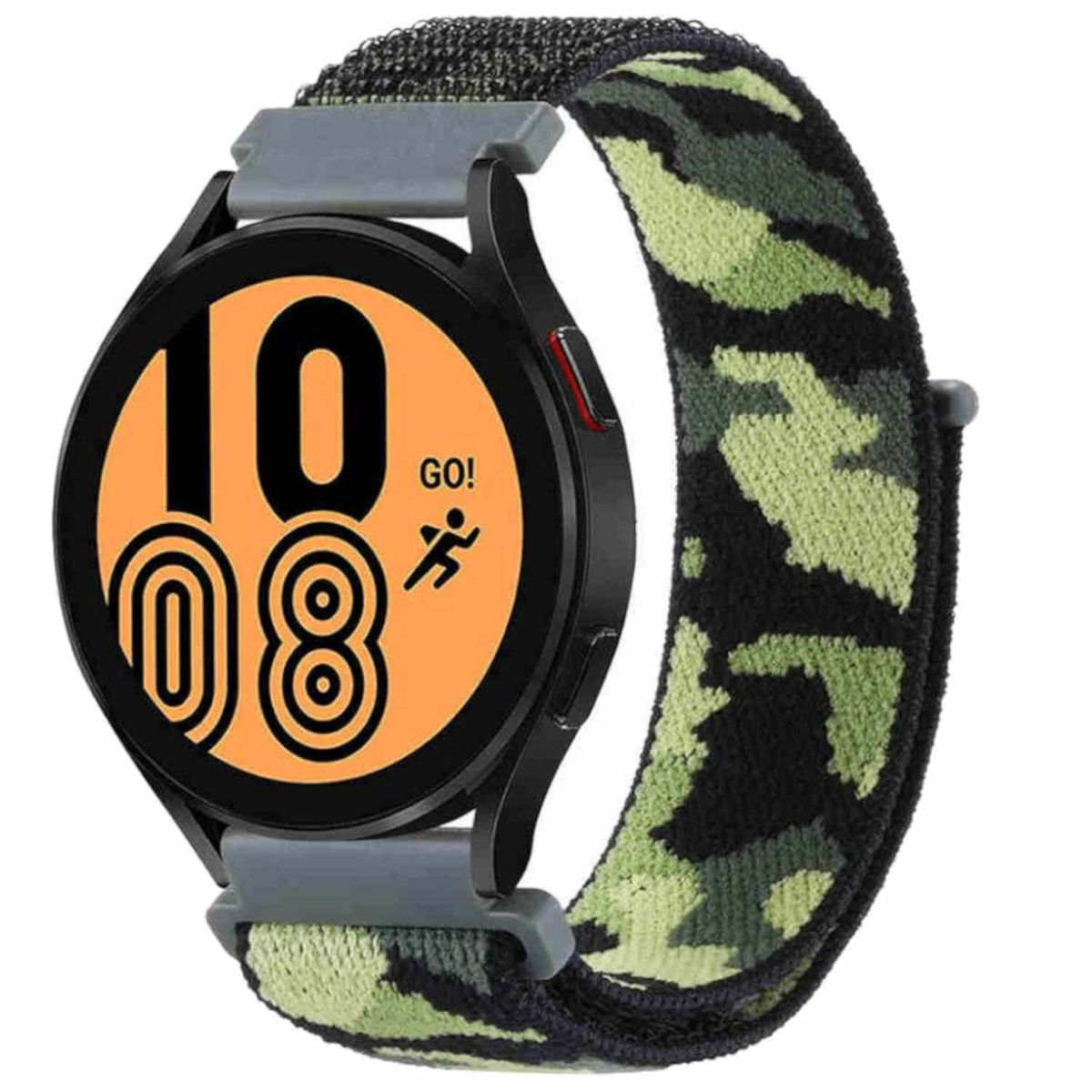6 Samsung, / / 4 5 6 Classic Watch Camouflage Nylon mm, 5 mm Galaxy / Camouflage WIGENTO 44 Kunststoff 47 Pro 45mm / Watch 46 mm / 43 Watch Design Ersatzarmband, Band, D-Grün / 42 / 40 4