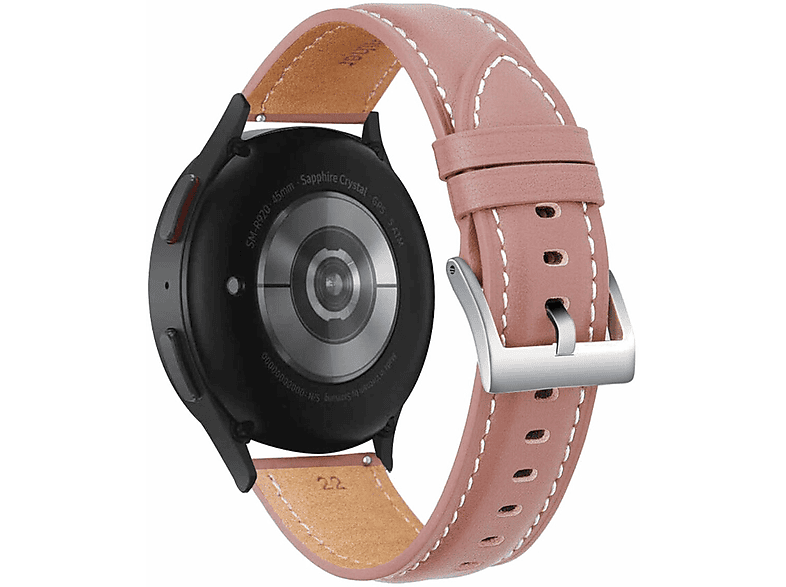 WIGENTO Kunstleder Armband 40 43 Samsung, Pro / Classic Ersatzarmband, 45mm / Watch / 5 Watch 5 / 47 6 Ersatz, Pink 6 Watch 44 V mm \
