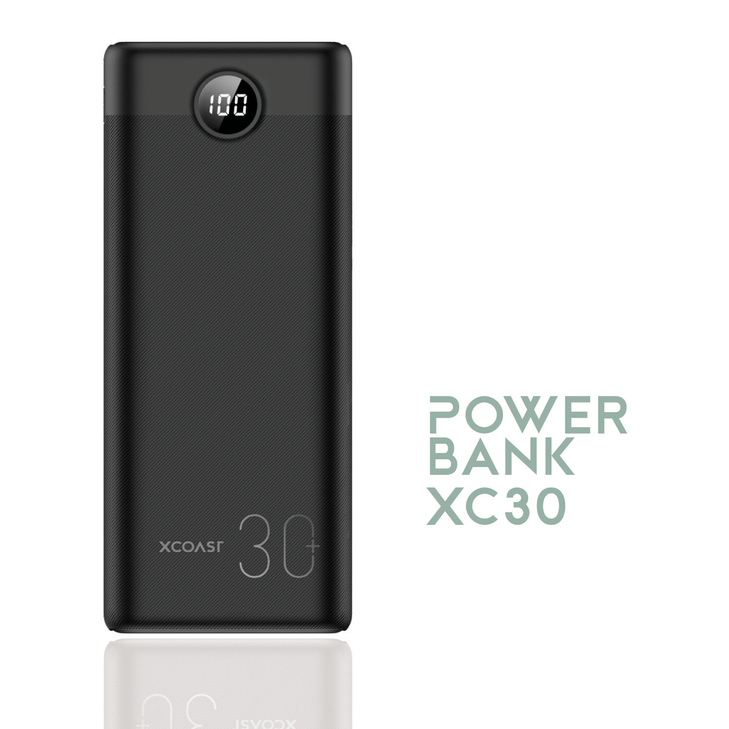 Powerbank (3,7 XC30 XCOAST mAh XCOAST 30.000 V) mAh Schwarz PowerBank 30.000