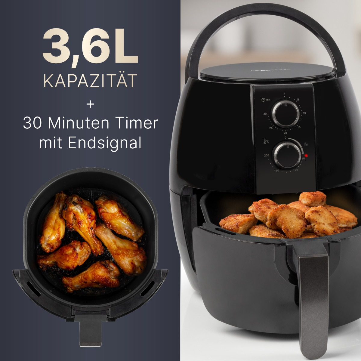 Hisense HAF2900D Friggitrice ad Aria Calda Doppia 8,6 L 1700 W Indipendente