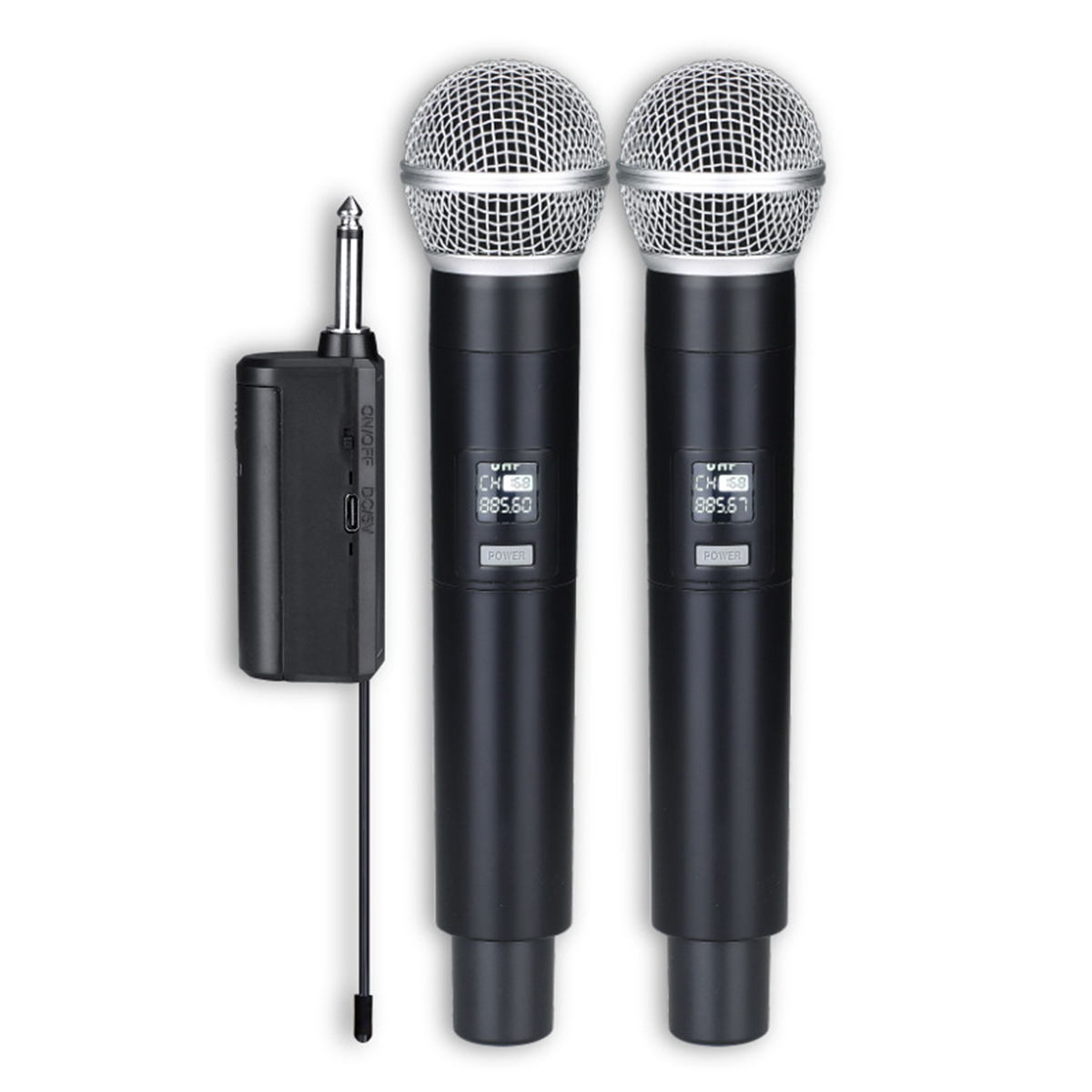 BYTELIKE Universelles Mikrofone, Drahtloses Mikrofon drahtloses Wiederaufladbares Live-Streaming Mikrofon Schwarz Mikrofon