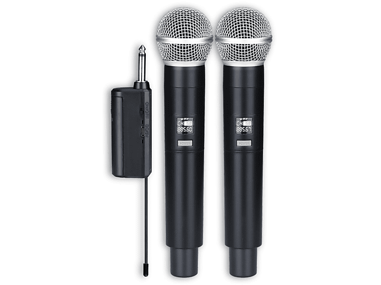 BYTELIKE Universelles Mikrofon Drahtloses Mikrofon Wiederaufladbares drahtloses Mikrofon Live-Streaming Mikrofone, Schwarz