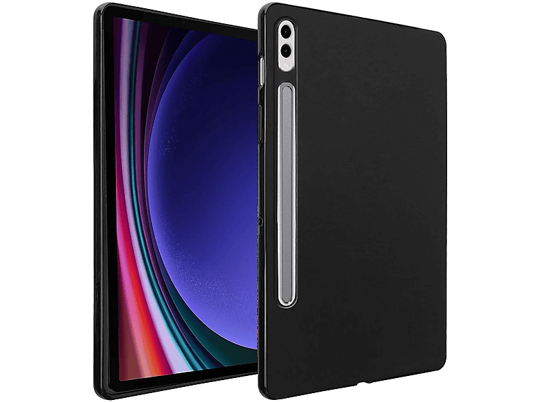 WIGENTO TPU Silikon Hülle und Galaxy Samsung, Tab Backcover, dünn, FE, robust Plus S9+ Schwarz