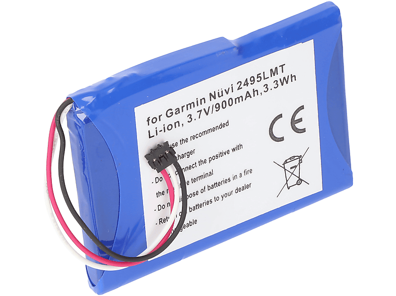 ACCUCELL Akku passend für Nuvi Lithium-Polymer den Akku - mAh 2455 LiPo GPS-Akku, 2405 1200 361-00035-03, LMT Garmin