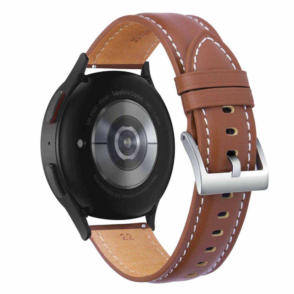 6 45mm / Watch 5 5 40 4 43 4 / Watch 47 Coffee 6 Kunstleder Armband mm Galaxy Ersatz, Classic Ersatzarmband, / 42 WIGENTO / mm Samsung, mm, Watch 46 / V \
