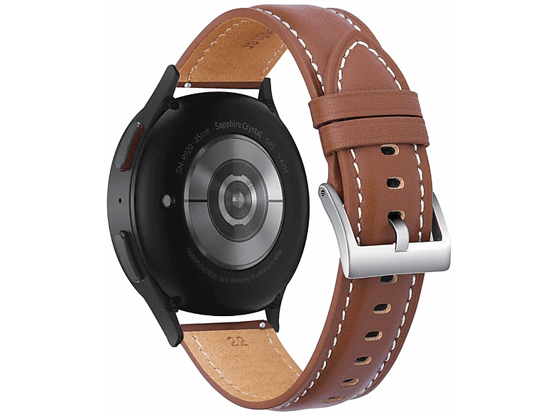 mm Pro 6 6 5 mm, Ersatzarmband, 44 4 Galaxy 4 Coffee Watch Samsung, Kunstleder / Armband \