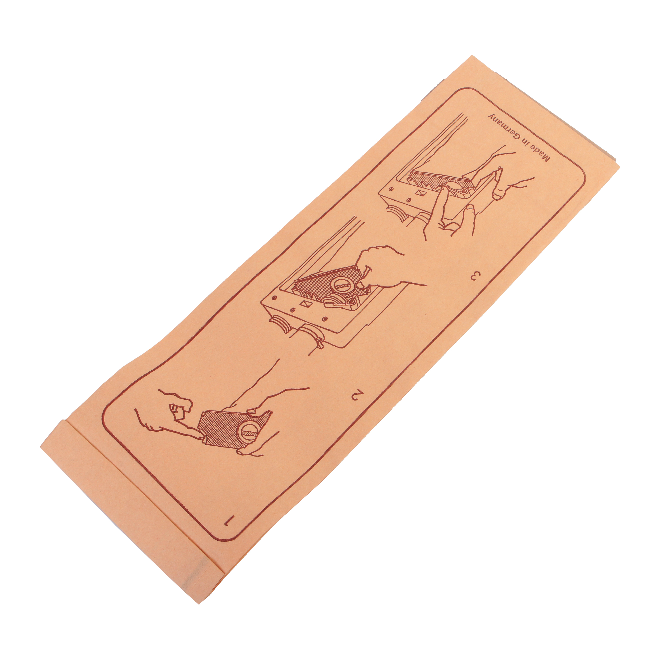 Ein beige farbenes Anleitungsblatt mit Diagrammen, die Montageschritte zeigen.