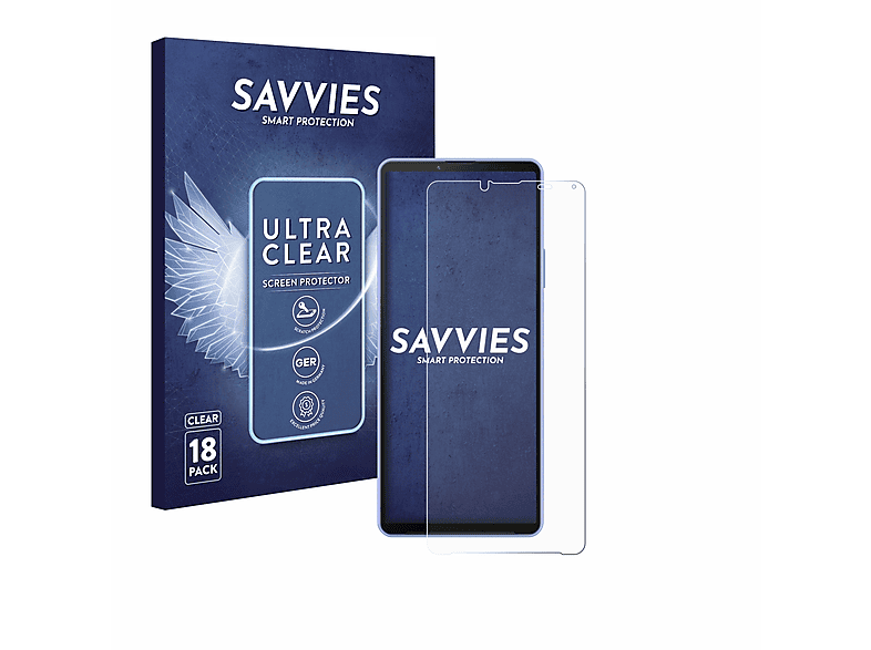 SAVVIES 18x klare Schutzfolie(für Xperia Sony IV) 10