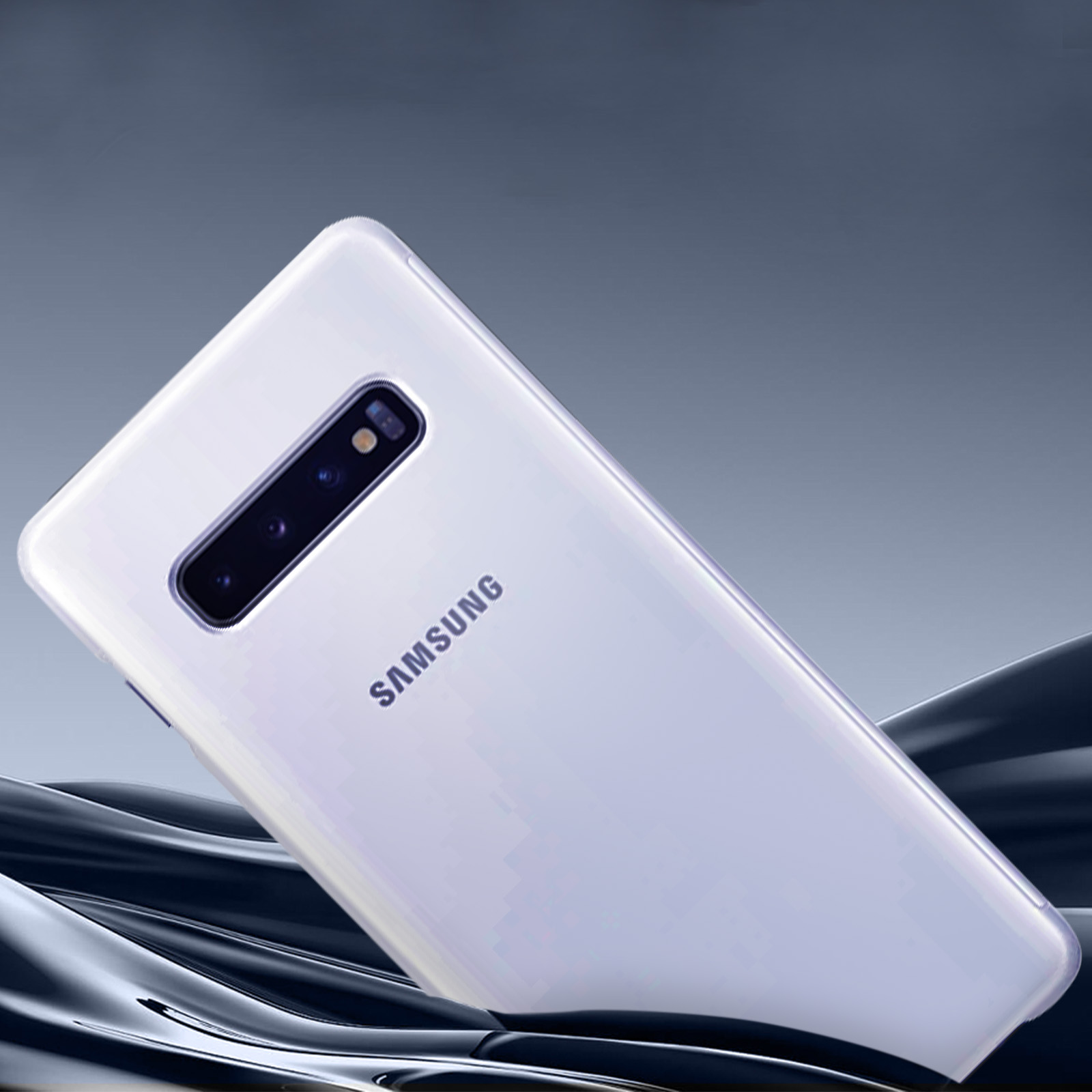 SAMSUNG Bookcover, Plus, Galaxy Series, Weiß Samsung, S10 Clear View