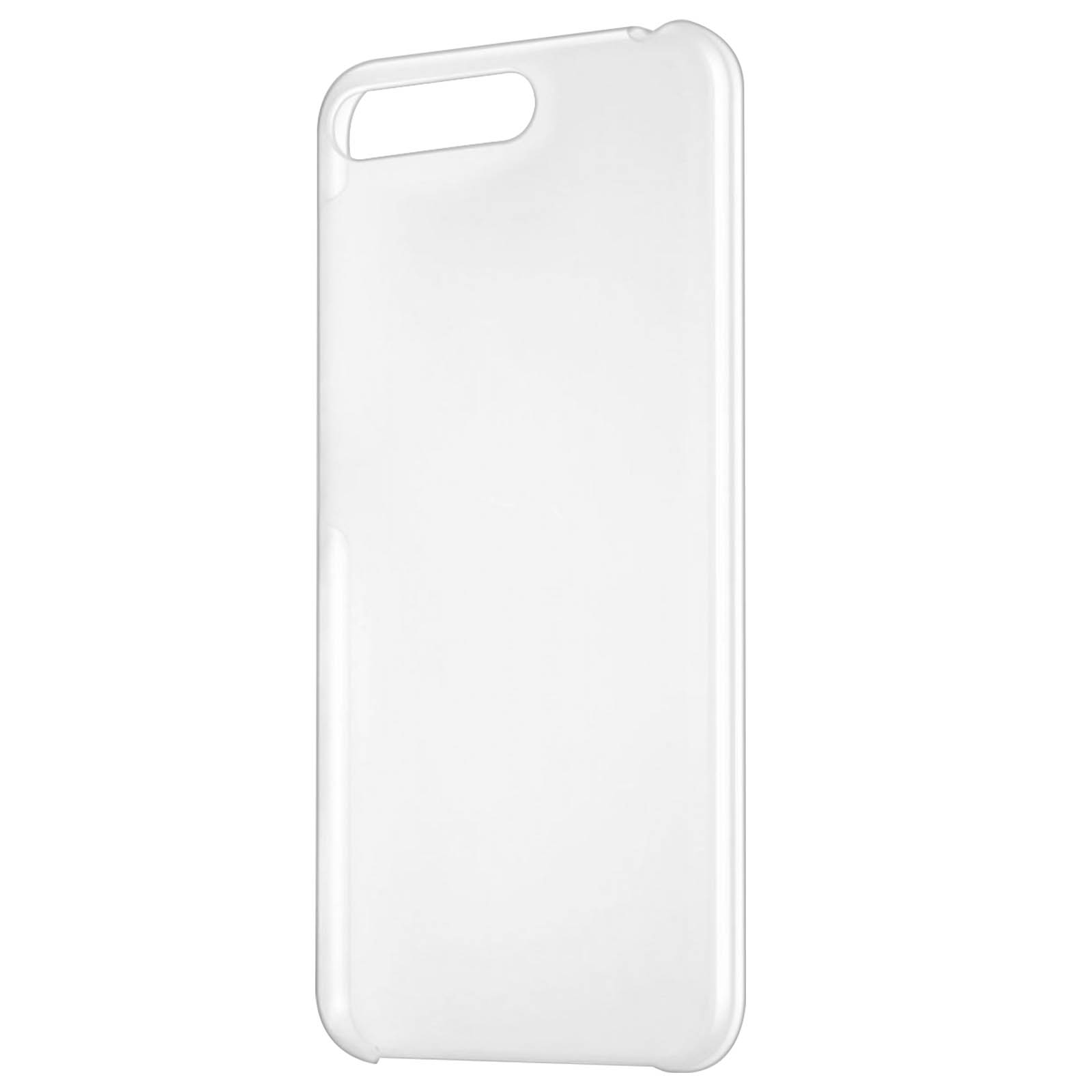 Una custodia trasparente per telefono, che mostra un design trasparente con un ritaglio per la fotocamera.