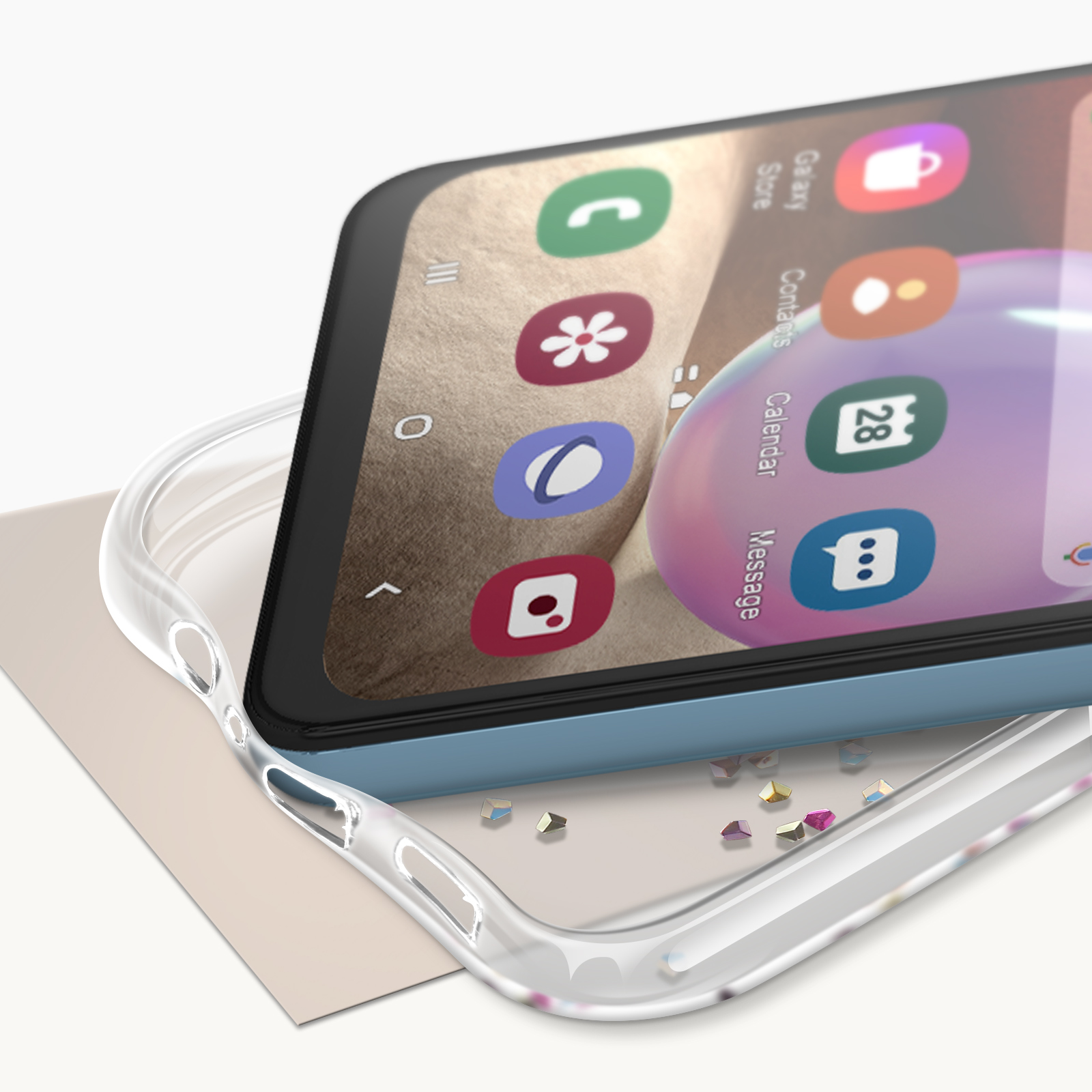 Transparent A32, Diam Samsung, Galaxy Backcover, AVIZAR Series,