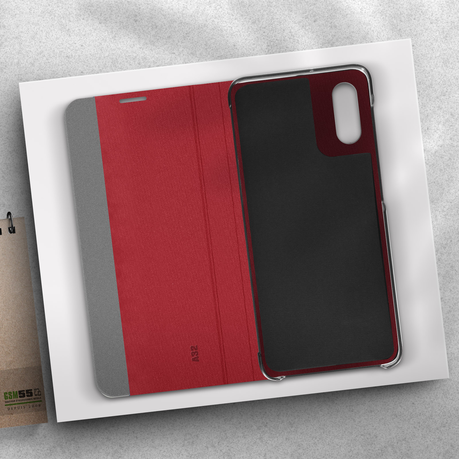 Bookcover, Rot AVIZAR A02, View Galaxy Window Series, Samsung,