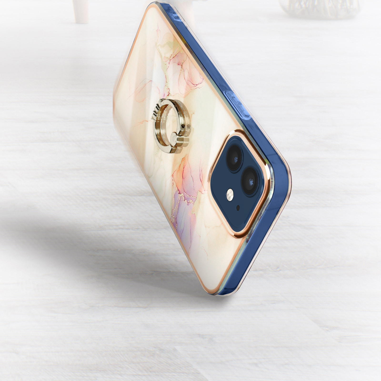 AVIZAR Marmormuster Series, Backcover, iPhone 12 Rosegold Mini, Apple