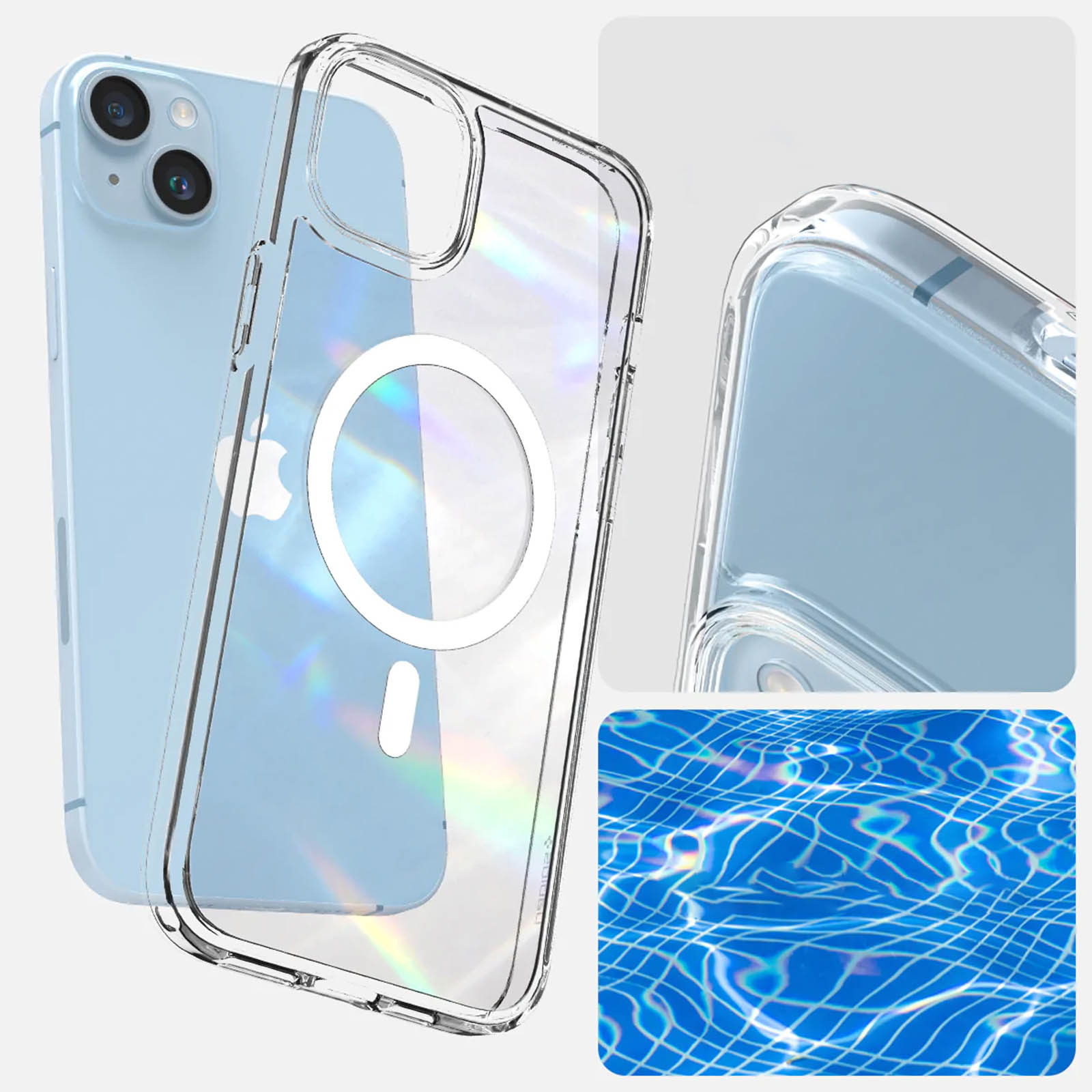 Series, Backcover, SPIGEN Apple, iPhone 14, Hybrid Ultra MagFit Transparent