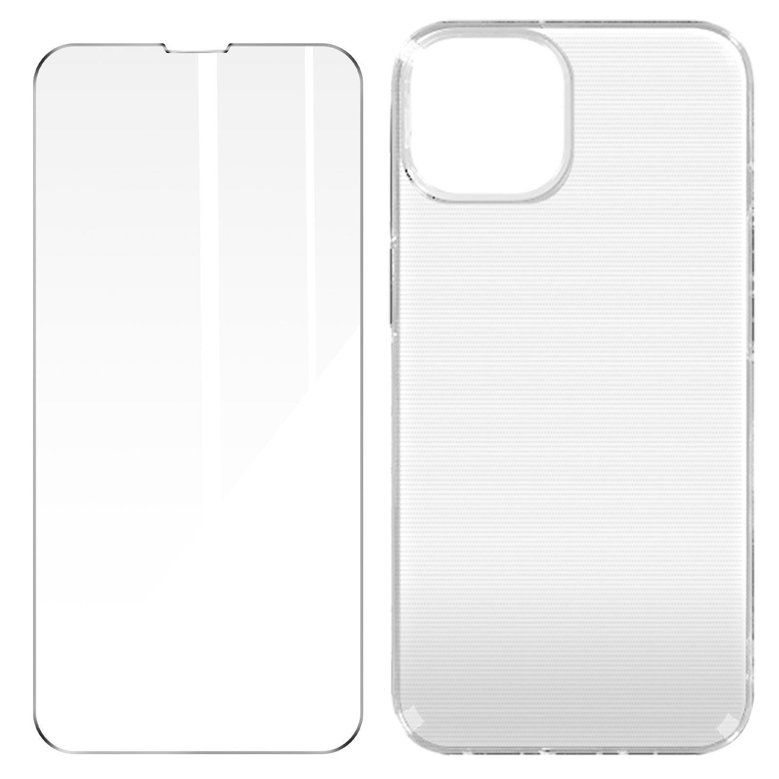 iPhone Backcover, Schutz, Folie Apple, Series, 14, und AVIZAR Hülle Transparent 360