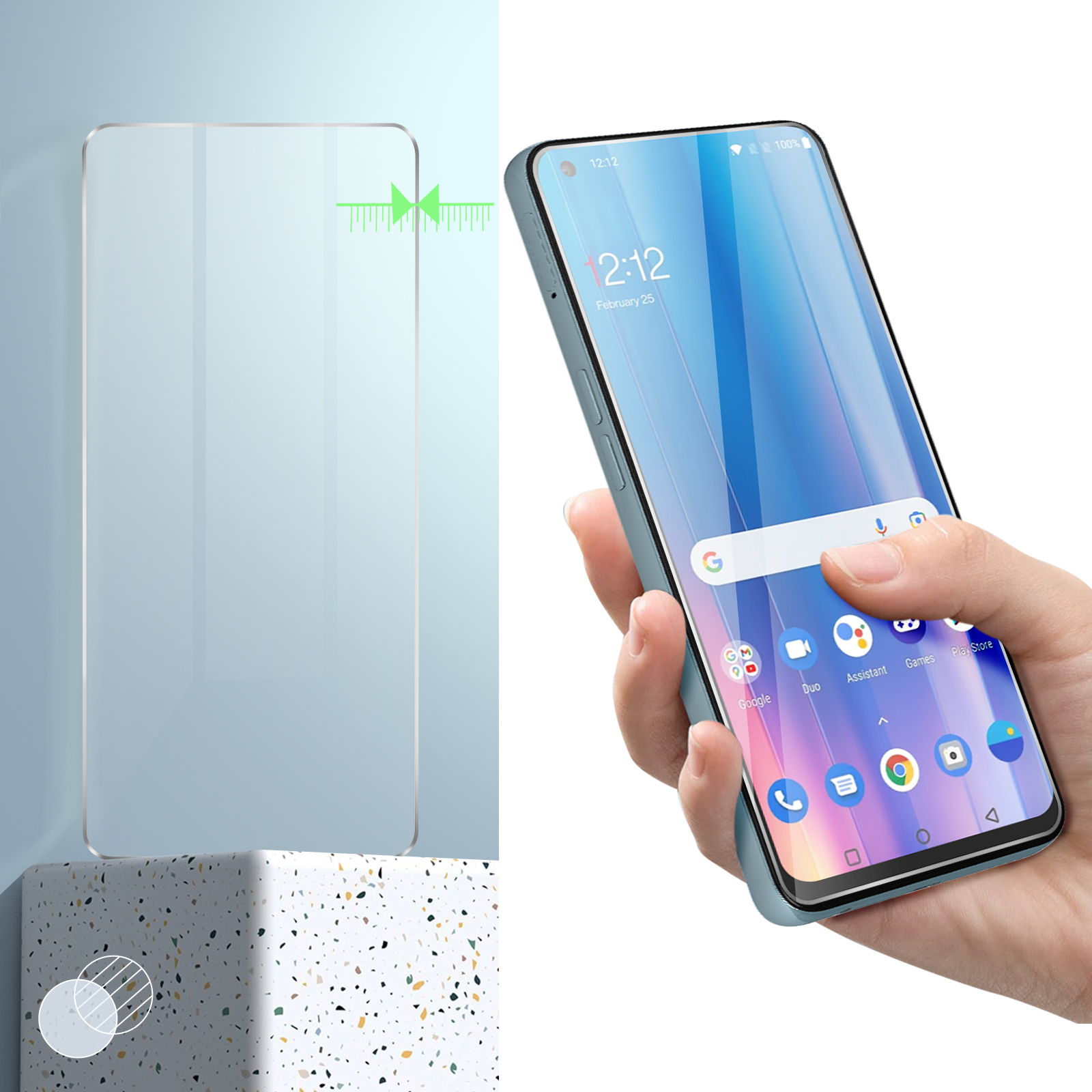 AVIZAR OnePlus Härtegrad 5G) 9H Nord CE Glas-Folien(für 2