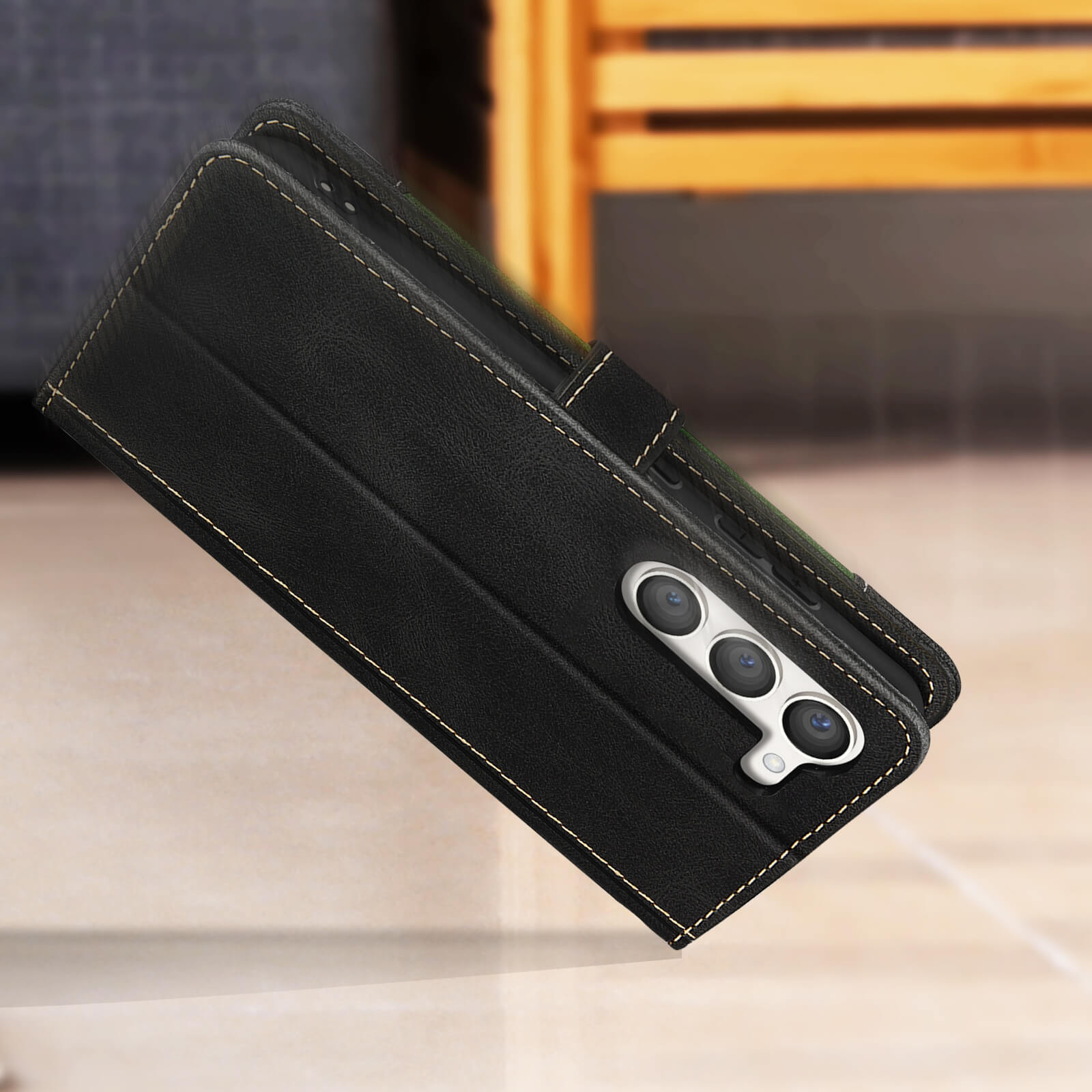 Bookcover, Series, AVIZAR Lys S23, Samsung, Galaxy Schwarz