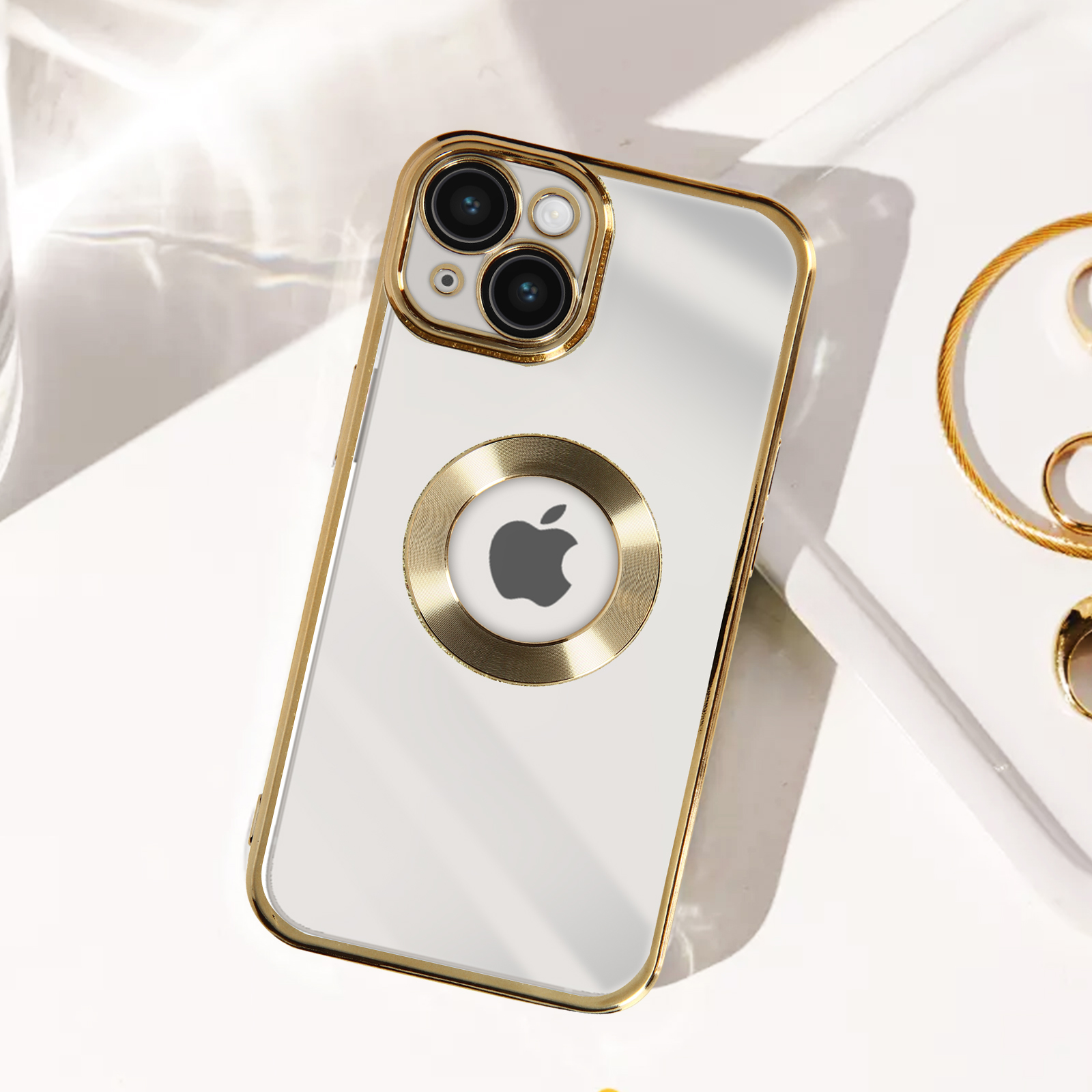 Plus, Apple, iPhone Backcover, Series, AVIZAR 14 Protecam Spark Gold