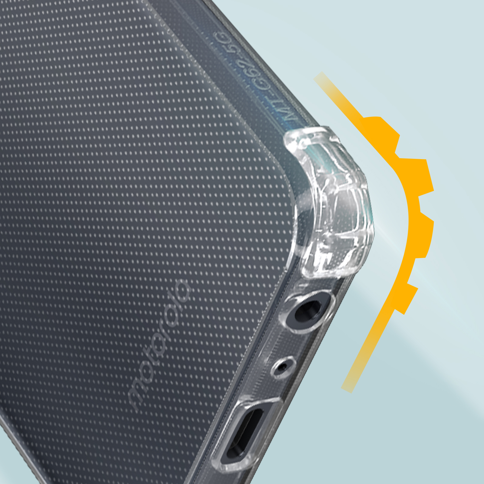 AVIZAR Schutzhülle mit Moto G62 verstärkten Motorola, 5G, Backcover, Series, Transparent Ecken