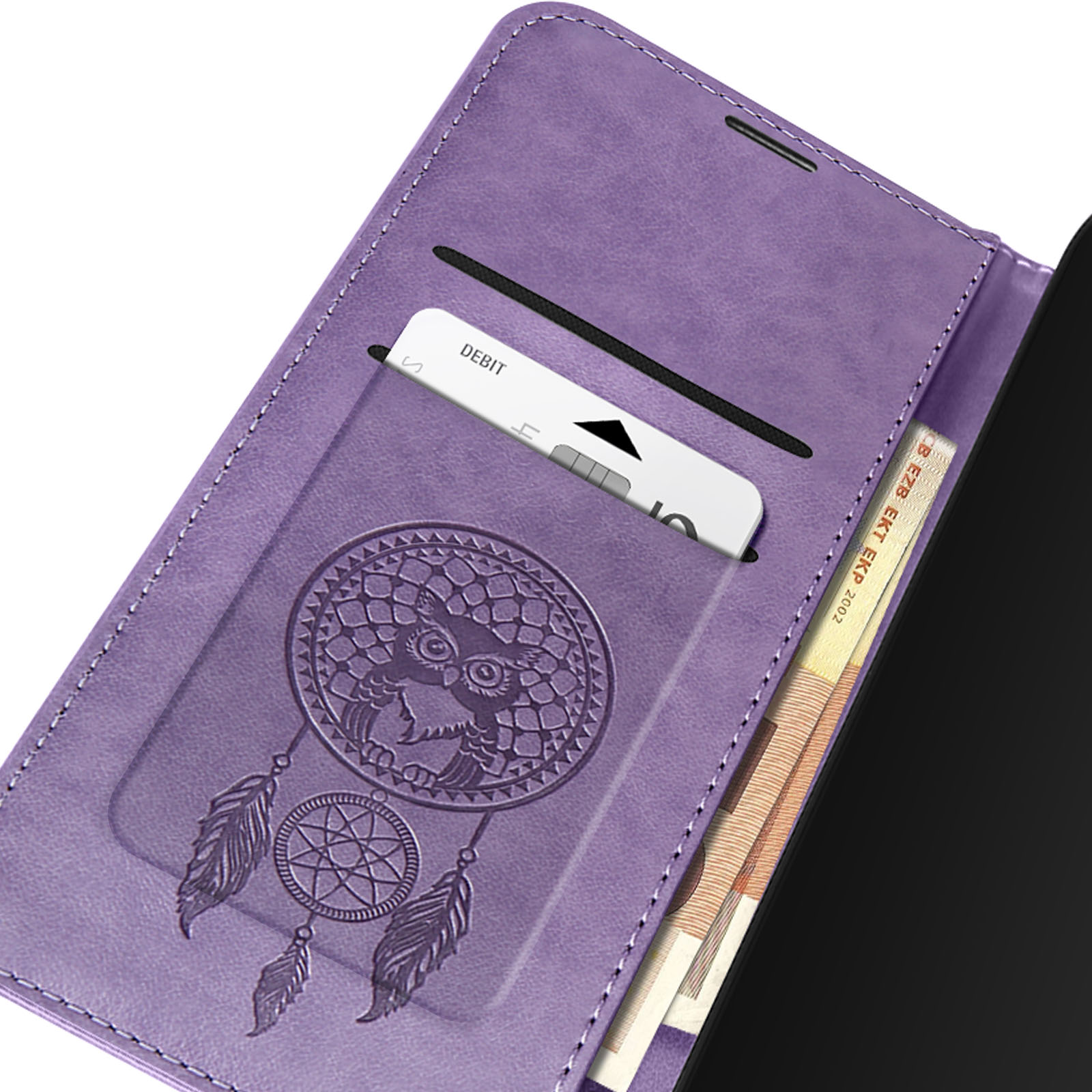 AVIZAR Mezman Series, Bookcover, S23 Violett Galaxy Plus, Samsung