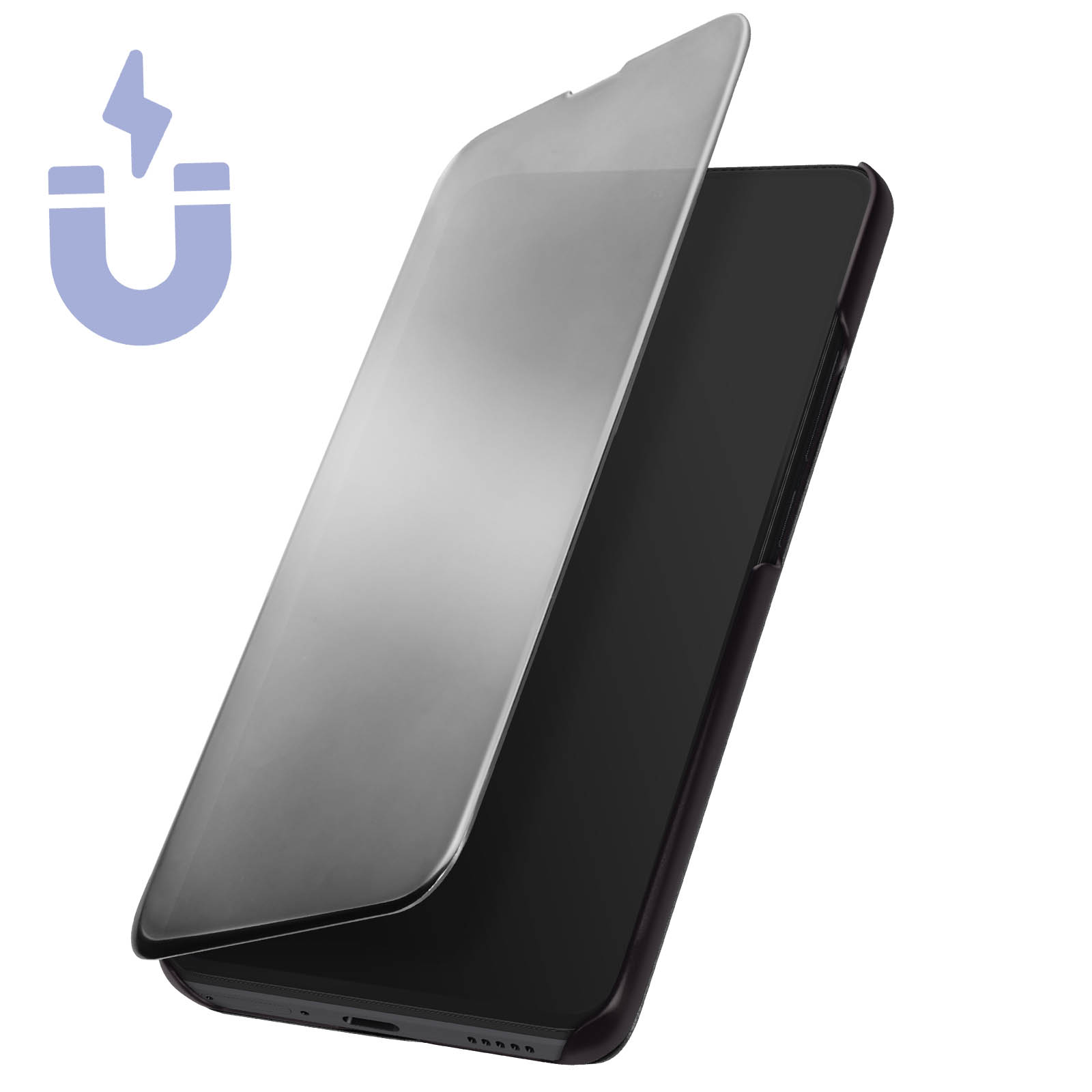AVIZAR Poco Silber Cover Xiaomi, Clear Standing View F5 Series, Bookcover, Pro,