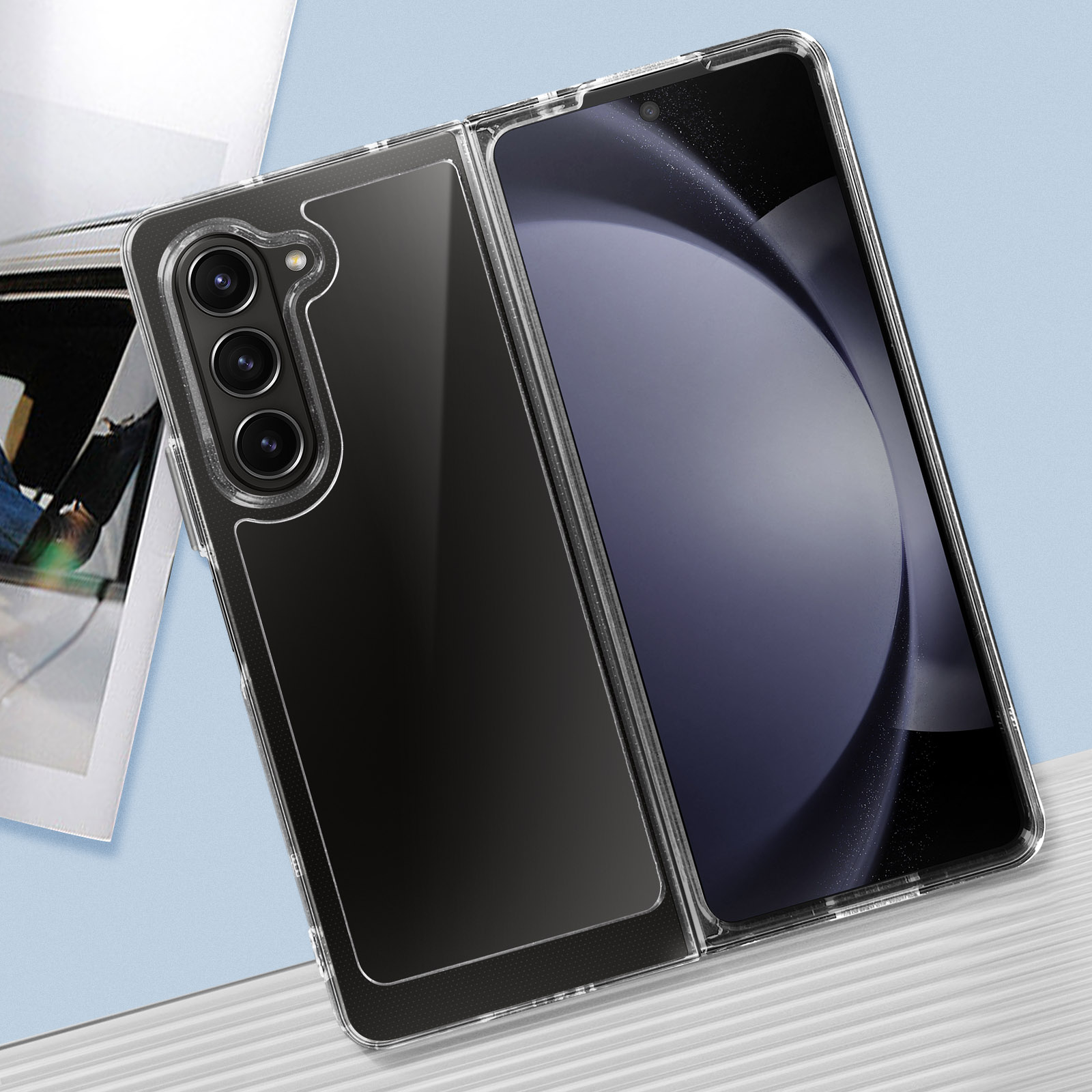 Samsung, Galaxy April Series, Fold Backcover, Z 5, Transparent AVIZAR