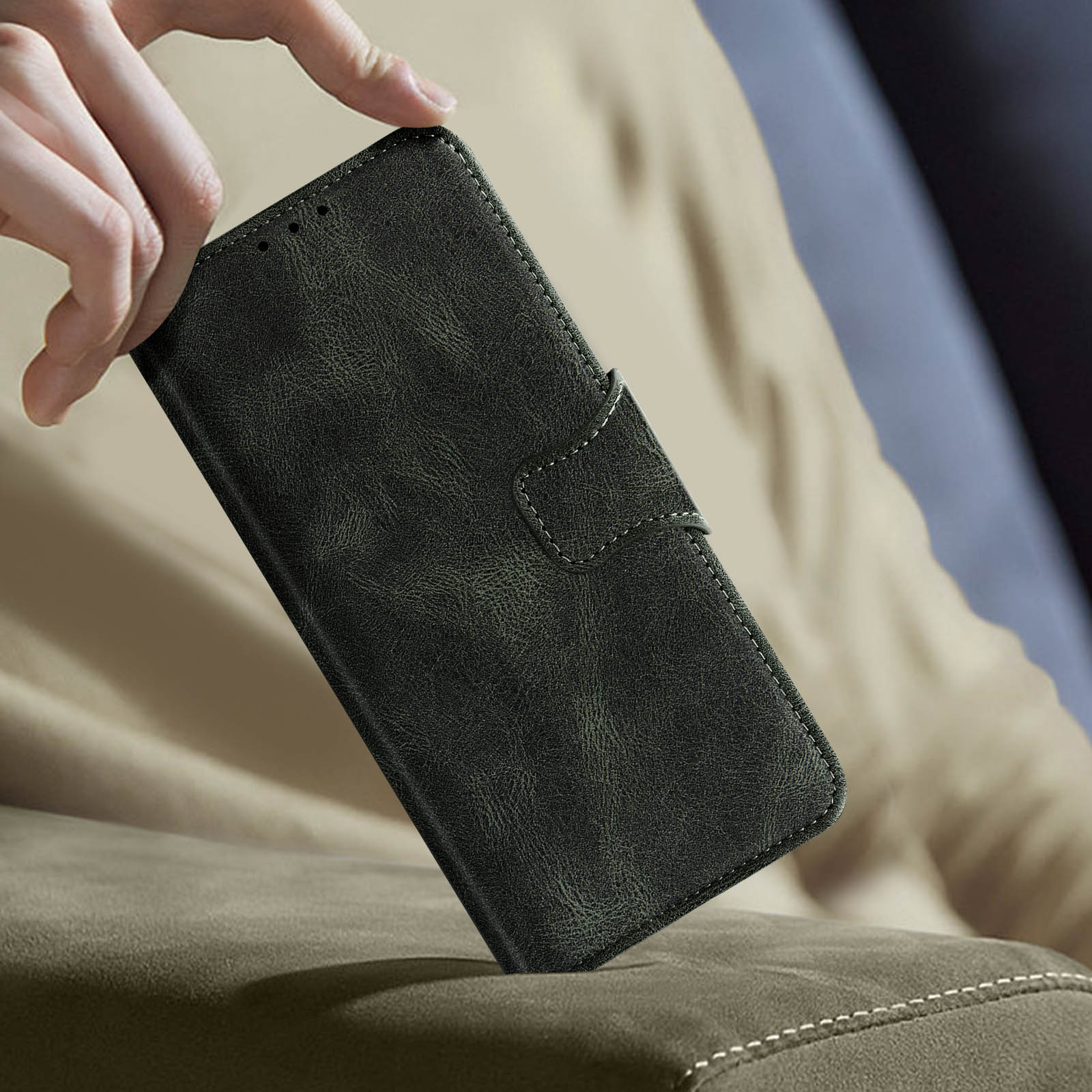 Bookcover, OnePlus, Series, Wallet CE 5G, AVIZAR Nord 3 Lite Dunkelgrün