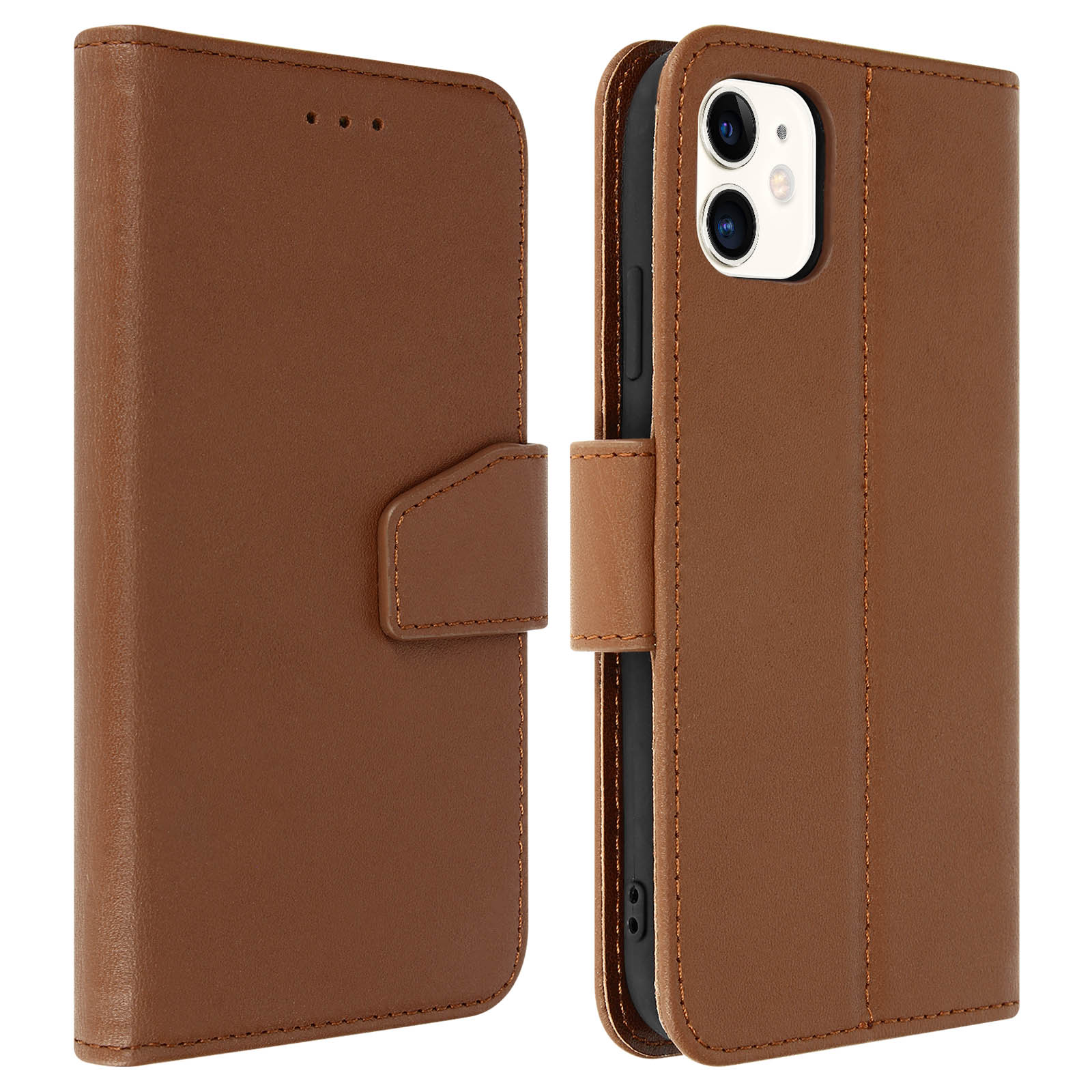 AVIZAR Premium Series, Bookcover, Apple, iPhone 11, Braun