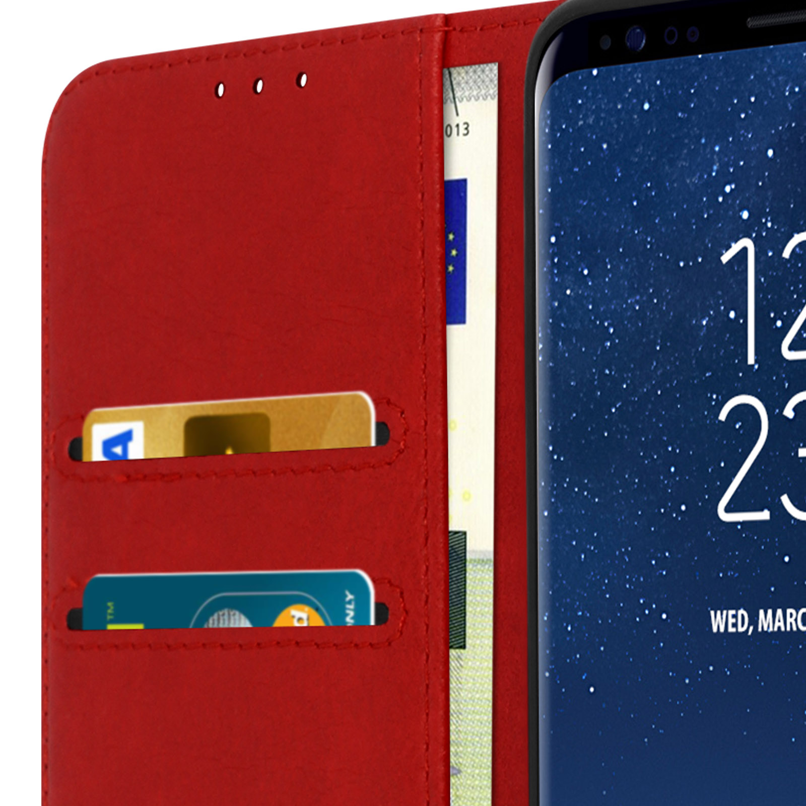 Samsung, S8, Chester Series, AVIZAR Bookcover, Galaxy Rot