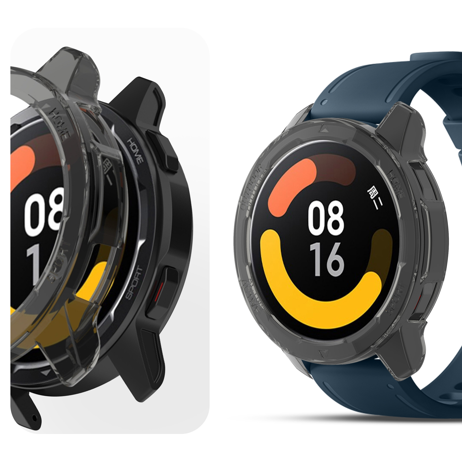 AVIZAR Ersatzarmband, Full / Color Schwarz Xiaomi, Cover, S1 Active Xiaomi Watch 2, Watch