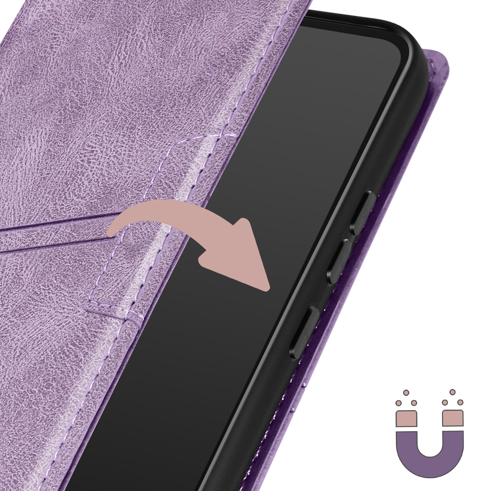 AVIZAR Smoked Samsung, 5G, Galaxy Series, A34 Violett Bookcover