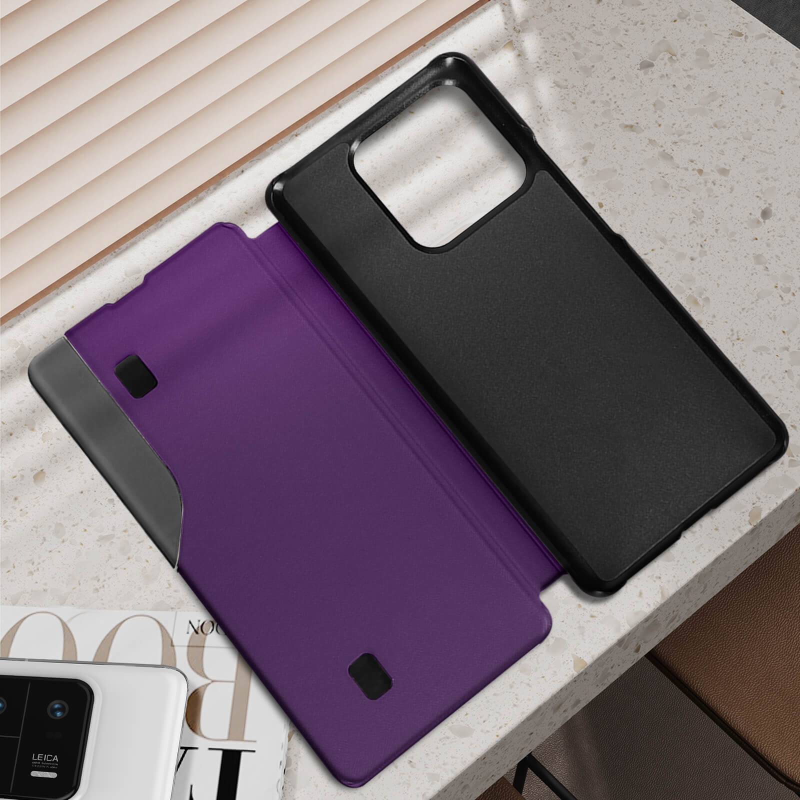 13 Xiaomi, AVIZAR Bookcover, Pro, Series, Window Dunkelviolett View