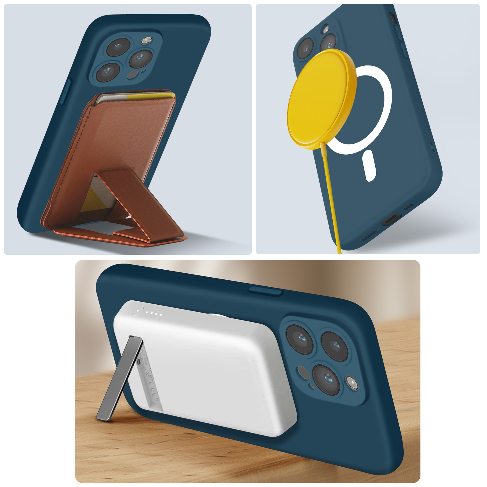 Apple, Blaugrün MagSafe Handyhülle Pro, Touch iPhone Series, AVIZAR Backcover, Soft 14