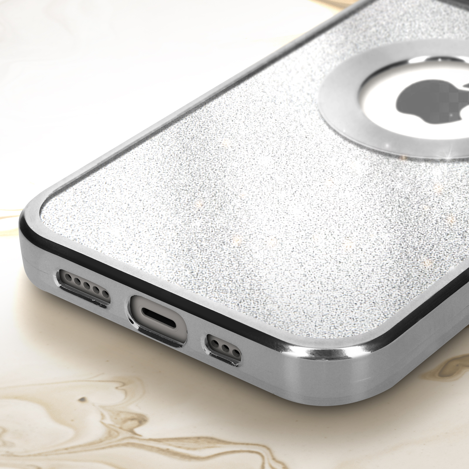 AVIZAR Protecam 14, Series, Apple, Spark Silber iPhone Backcover