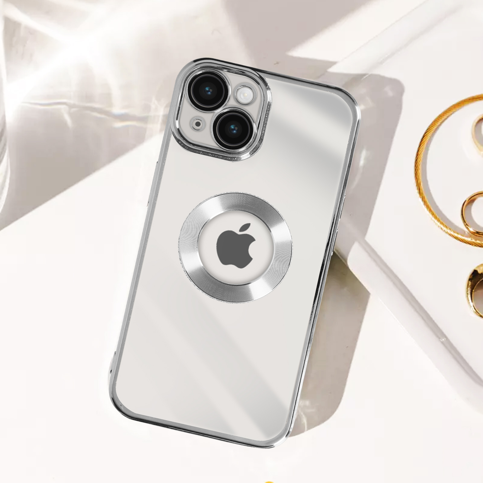 AVIZAR Protecam Spark Silber Series, 14 Apple, iPhone Backcover, Plus