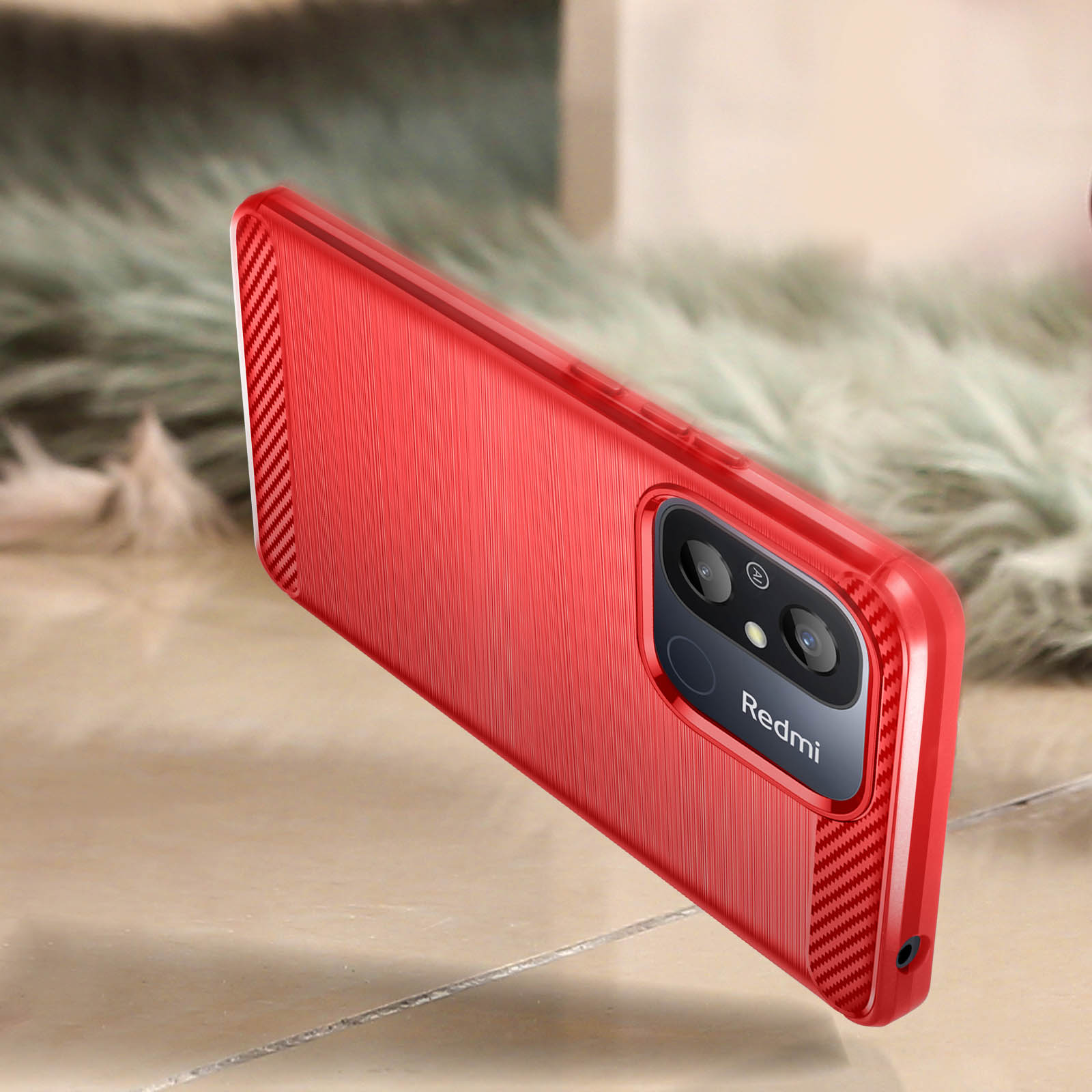 Carbrush Xiaomi, Series, Rot AVIZAR Backcover, Redmi 12C,