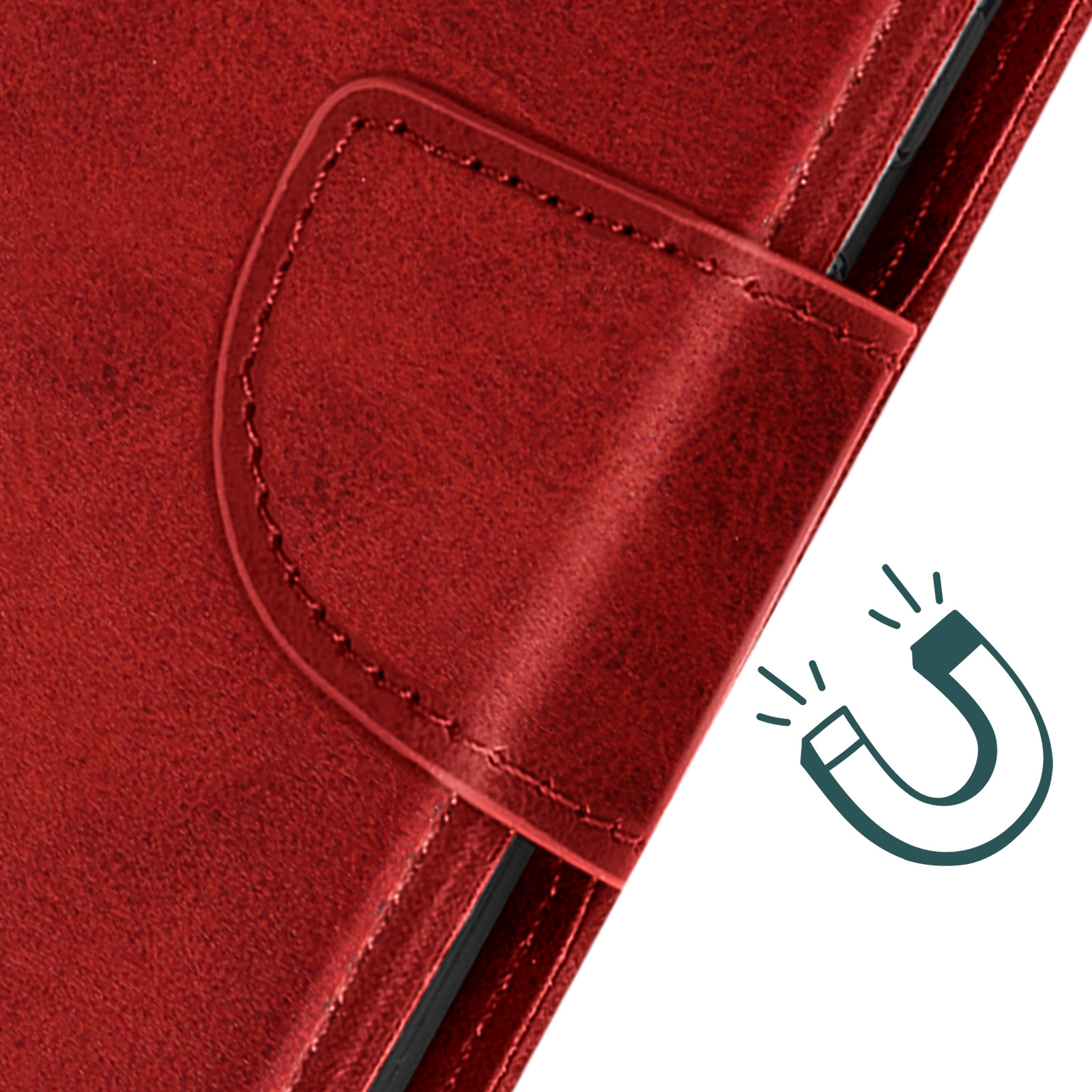 AVIZAR Rot Luxus Moto G72, Motorola, Series, Bookcover,