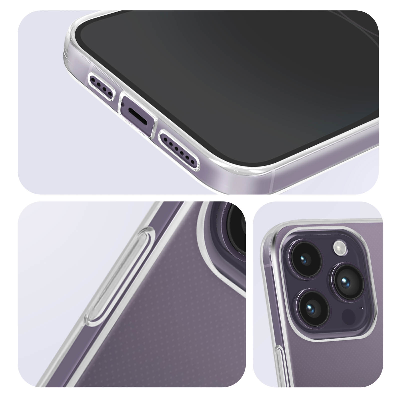 AVIZAR Pureflex Series, Max, 14 Backcover, Transparent Pro Series iPhone Apple