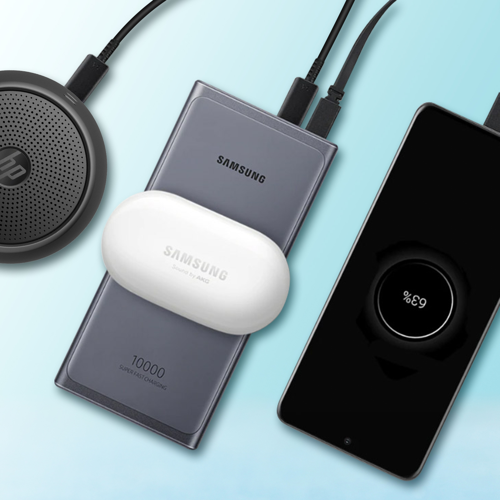 Cargador de móvil | SAMSUNG 10.000MAH/2USB/WIRELESS/G/3A/CARGRAPID