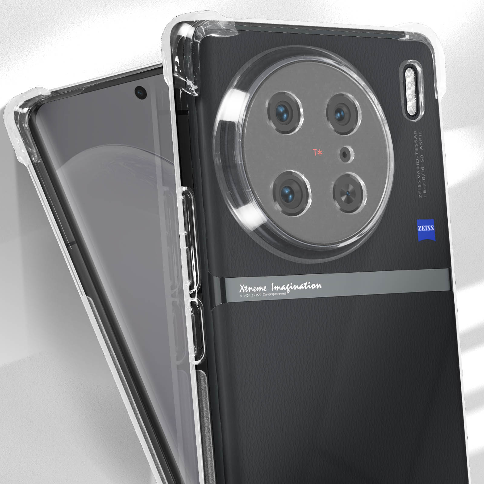 X90 Schutzhülle Backcover, mit Vivo Transparent AVIZAR Pro, verstärkten Vivo, Ecken Series,