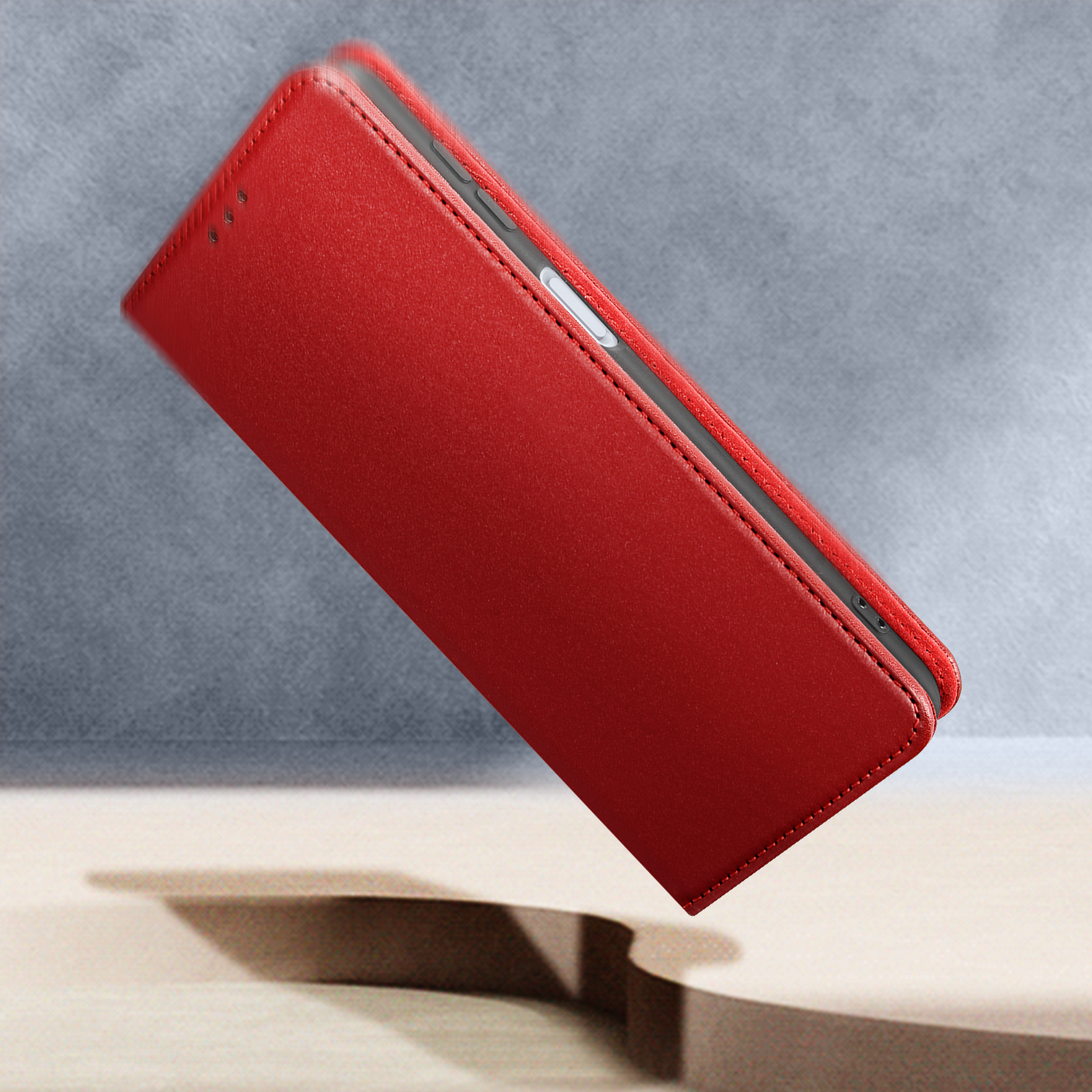AVIZAR Kunstleder Series, Bookcover, Samsung, Galaxy A04s, Rot