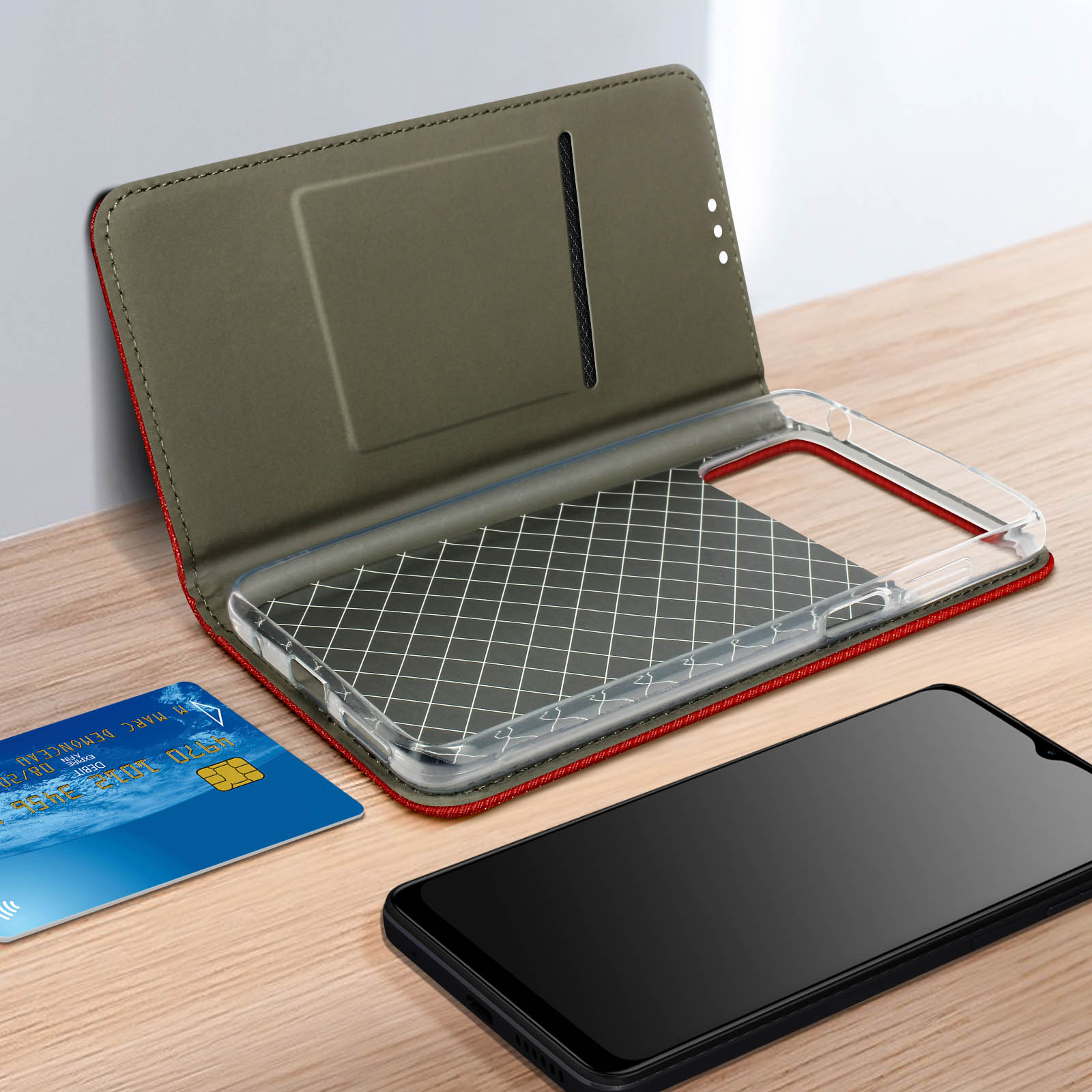 AVIZAR Smart Series, Rot Bookcover, M5, Xiaomi, Poco