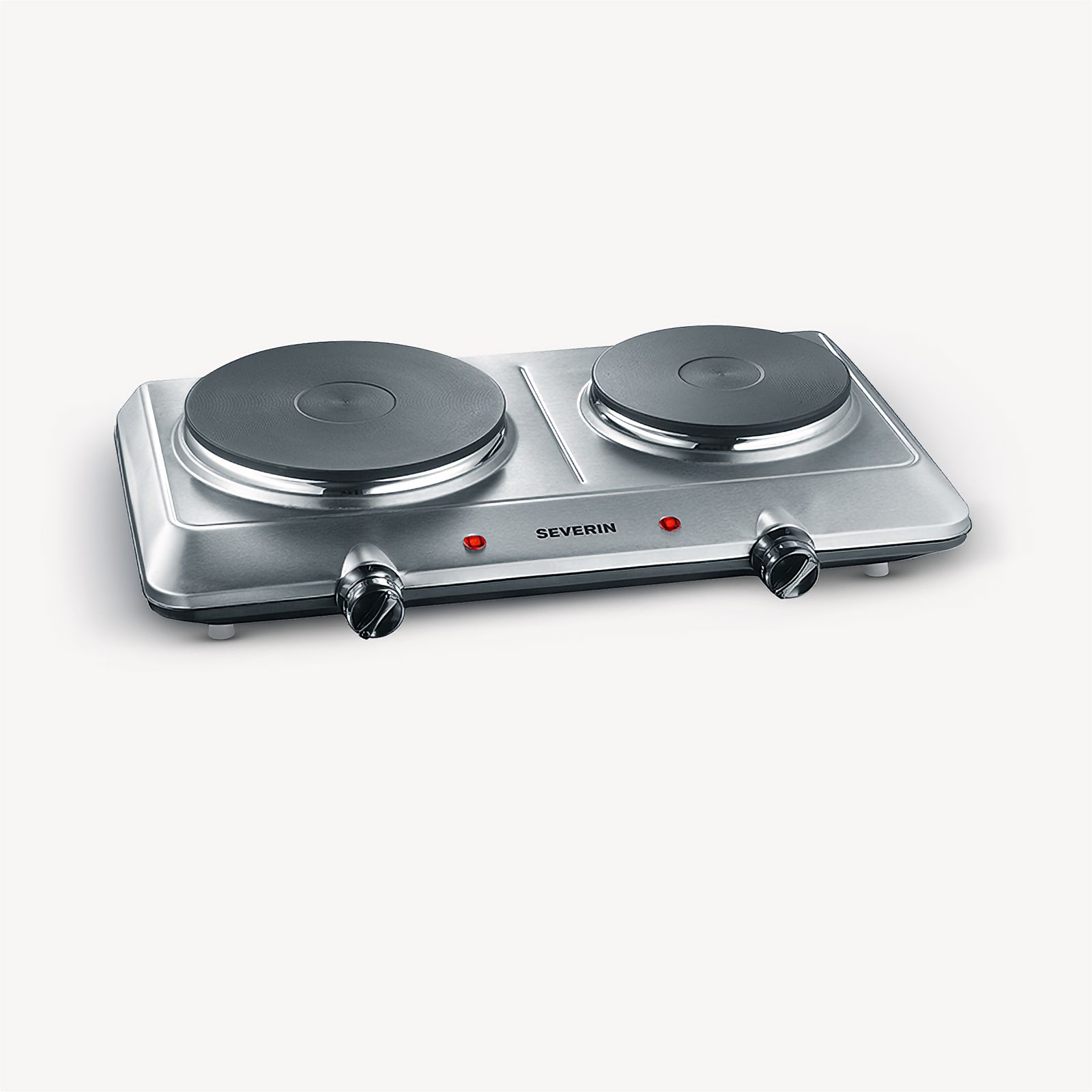 PIASTRA ELETTRICA SEVERIN DK 1014, Assorbimento potenza 1500 W, Zone di cottura 2, Dimensione prima piastra di cottura 15 cm, Acciaio inox